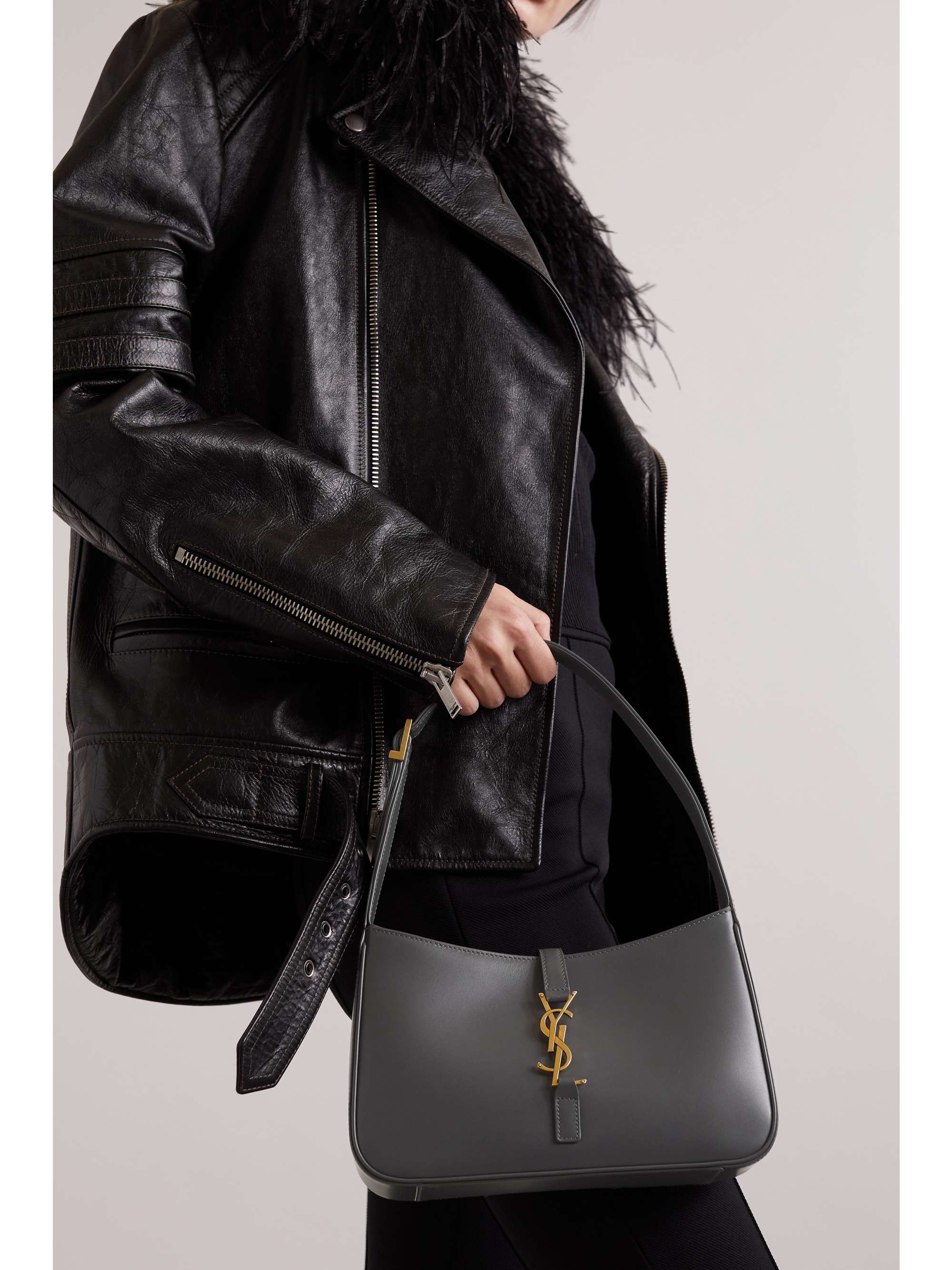 SAINT LAURENT Le 5 à 7 leather shoulder bag NETAPORTER
