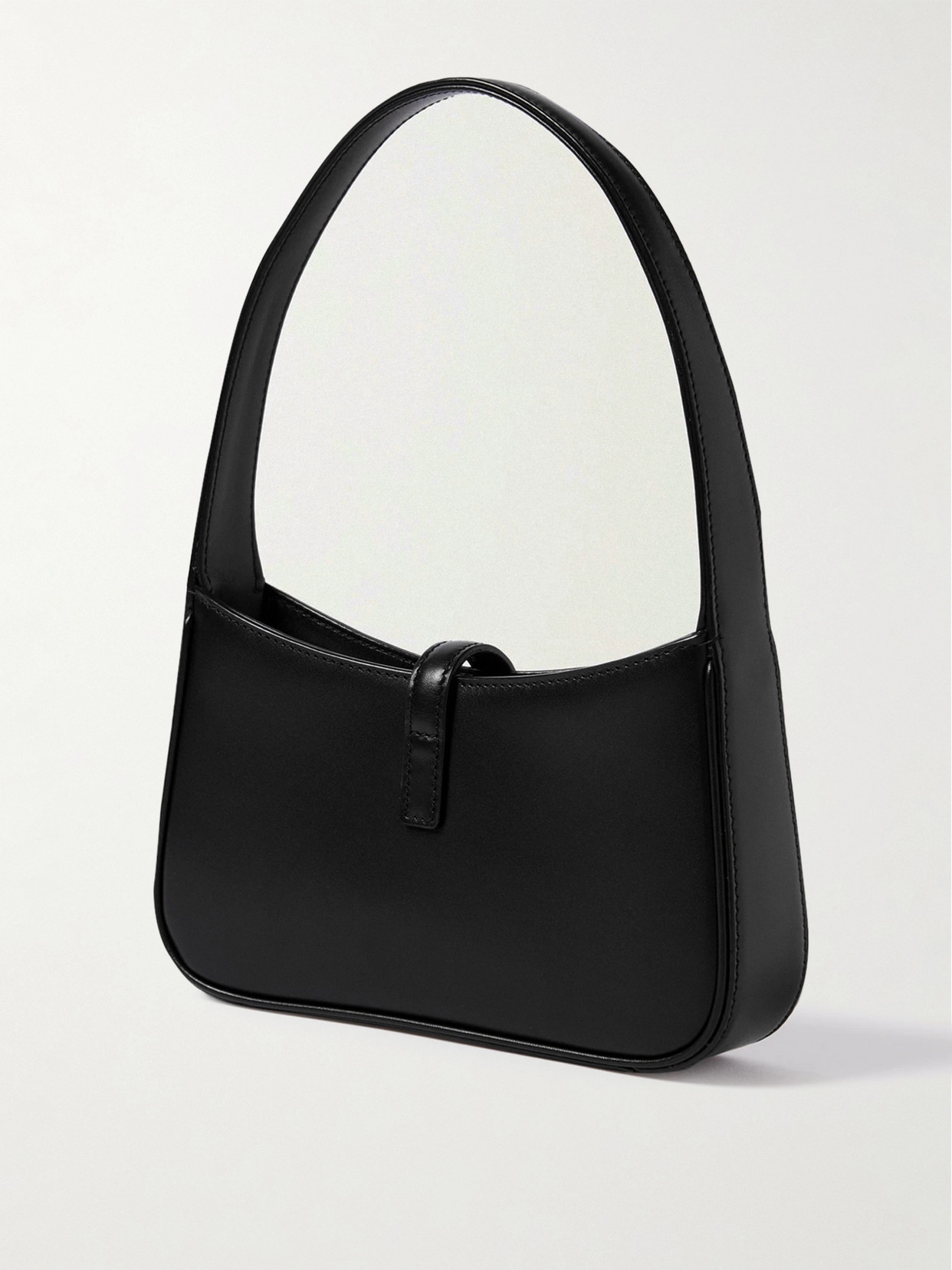 Saint Laurent Le 5 A 7 Mini Ysl Shoulder Bag In Satin In Black