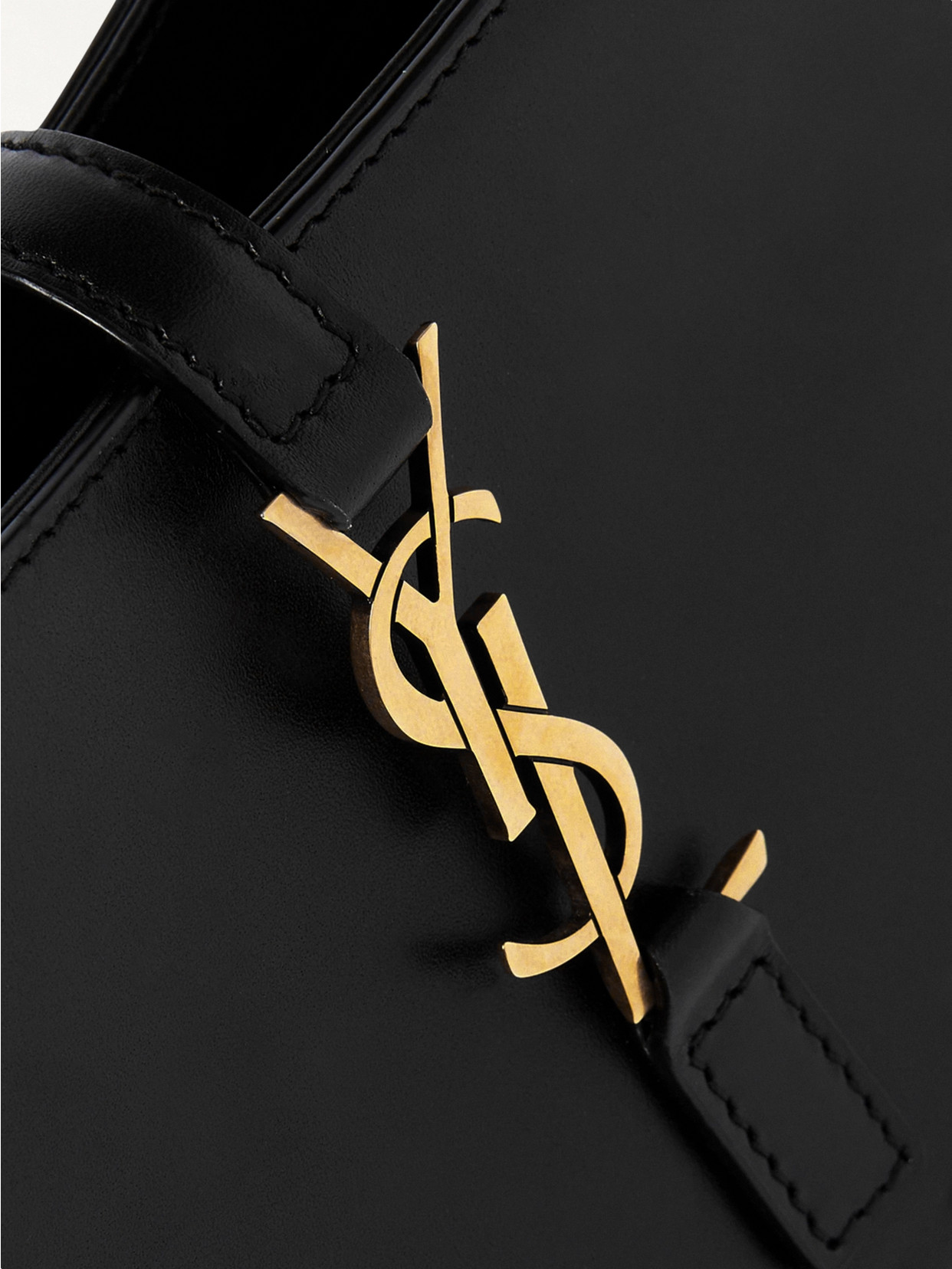 Saint Laurent Le 5 A 7 Mini Ysl Shoulder Bag In Satin In Black