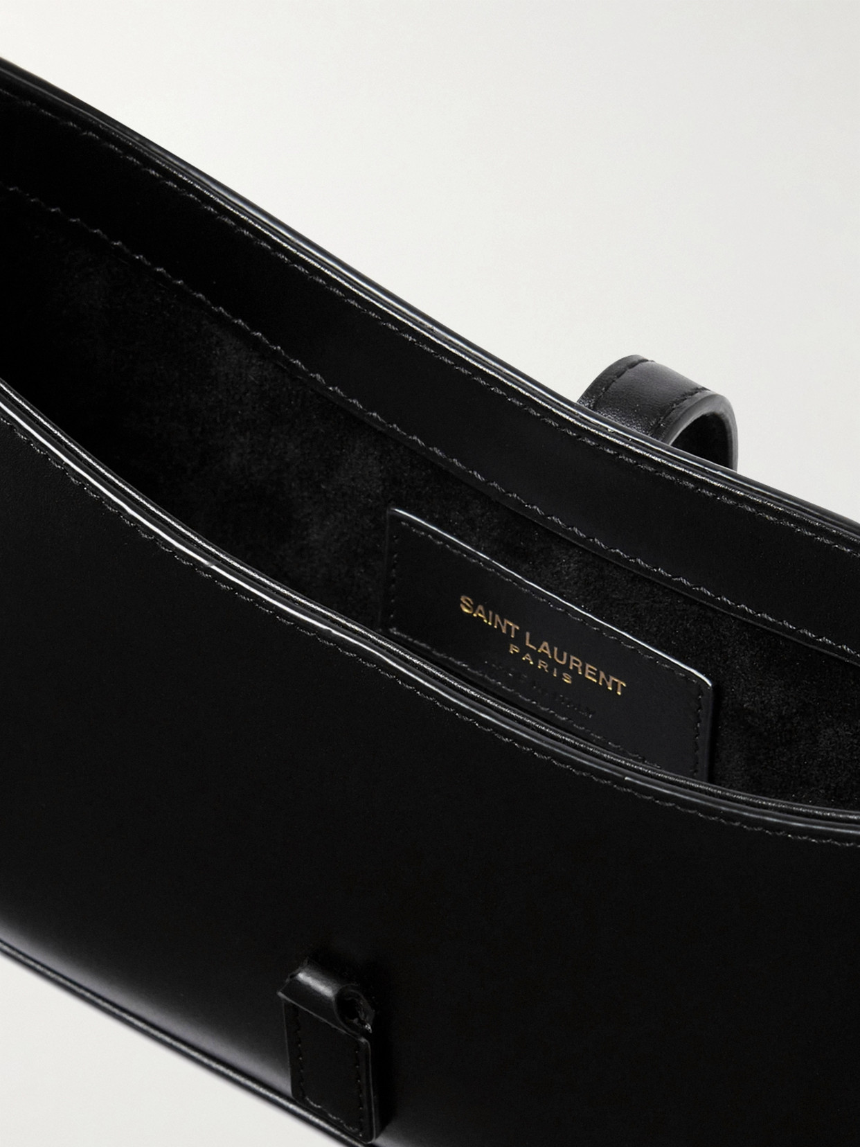 Saint Laurent Le 5 A 7 Mini Ysl Shoulder Bag In Satin In Black
