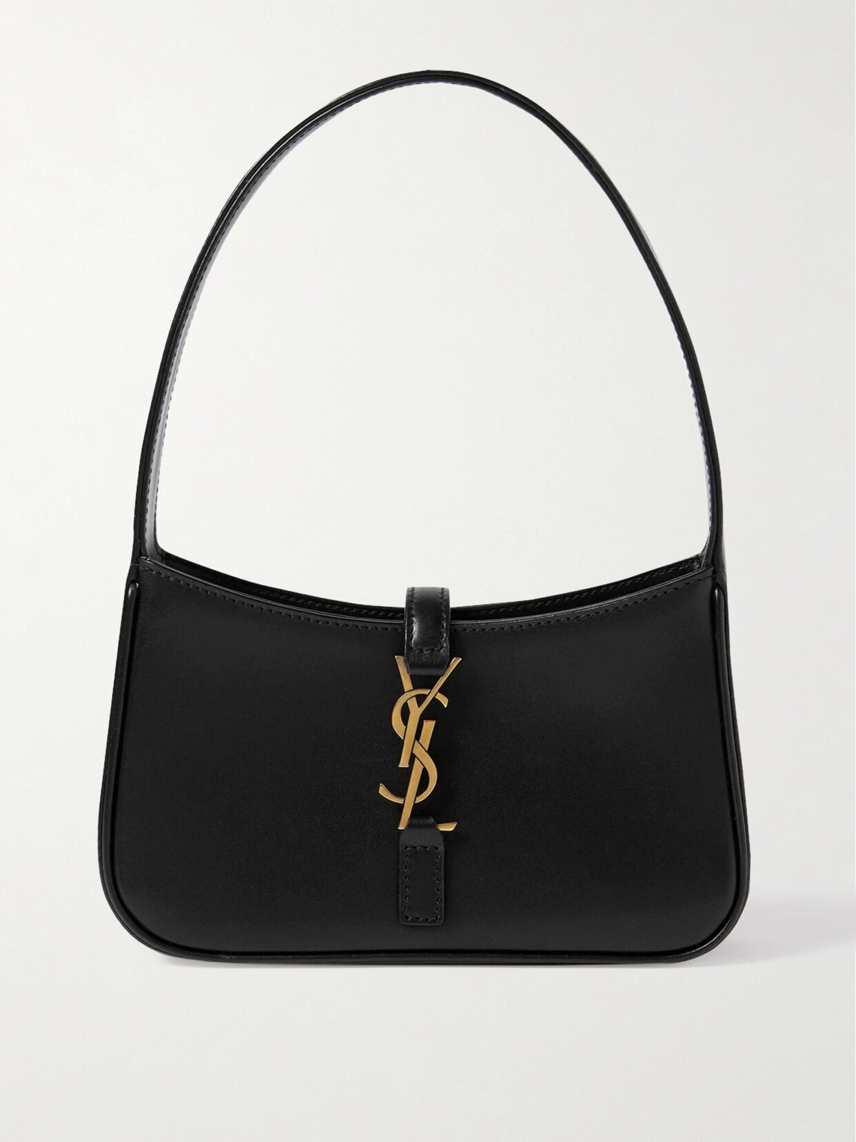 Saint Laurent Le 5 À 7 Mini Leather Shoulder Bag In Black