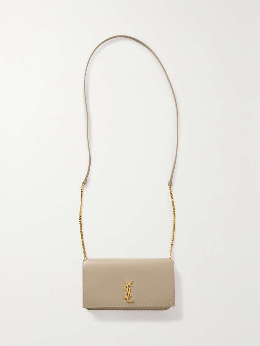 Saint Laurent Cassandre Strap Leather Phone Case