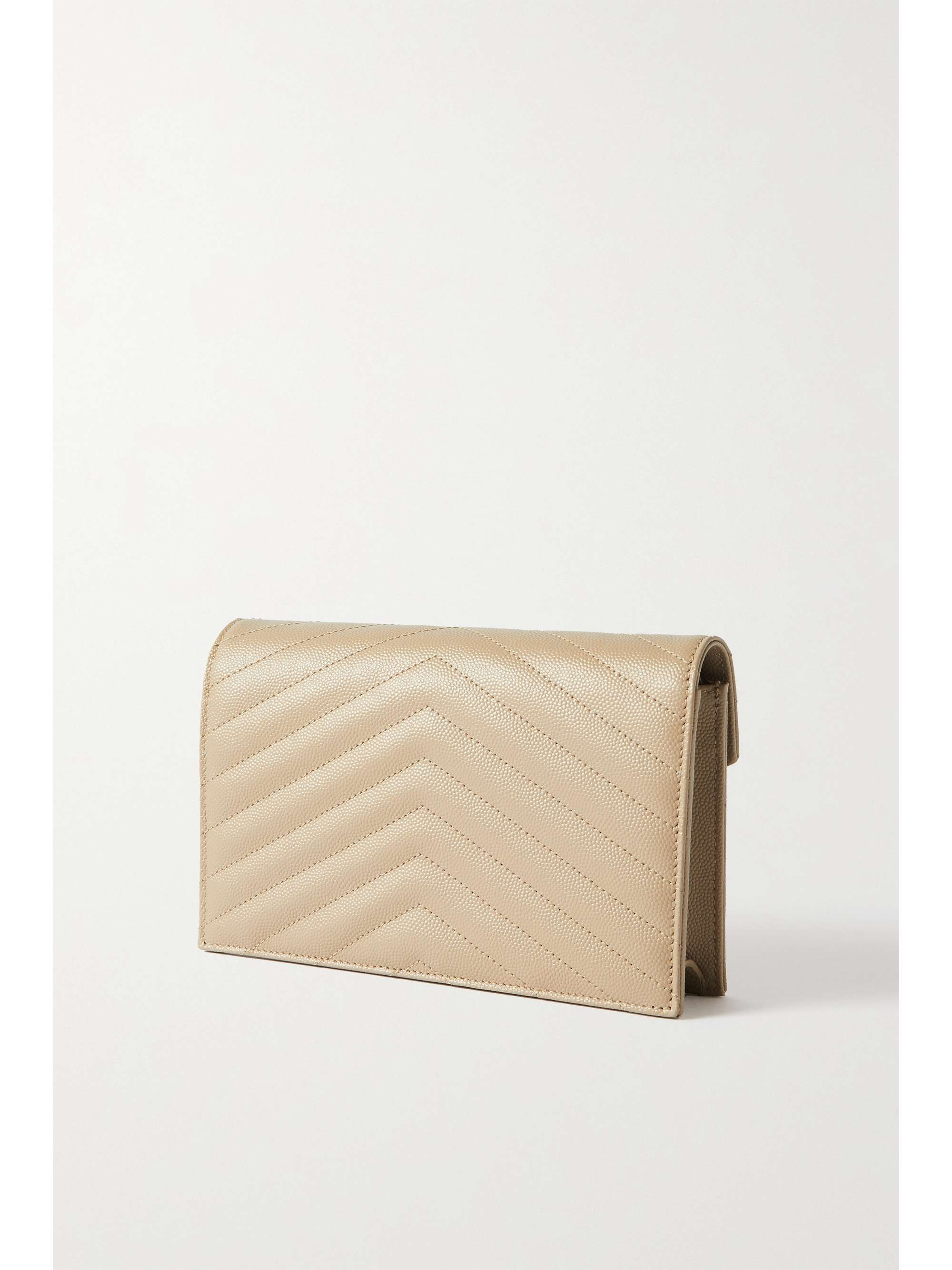 SAINT LAURENT Monogramme quilted textured-leather shoulder bag