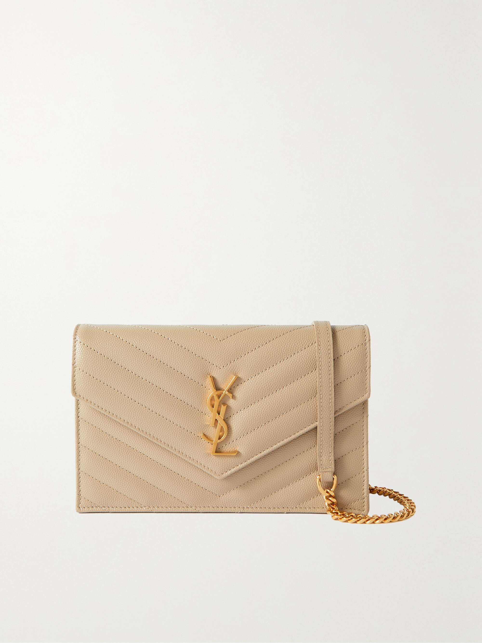 SAINT LAURENT Cassandre quilted textured-leather shoulder bag | NET-A ...