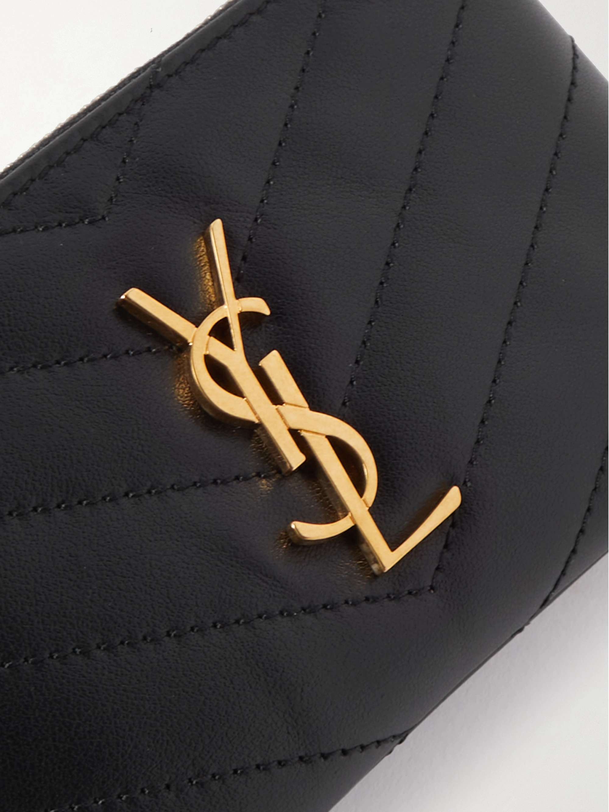 SAINT LAURENT Cassandre quilted leather wallet