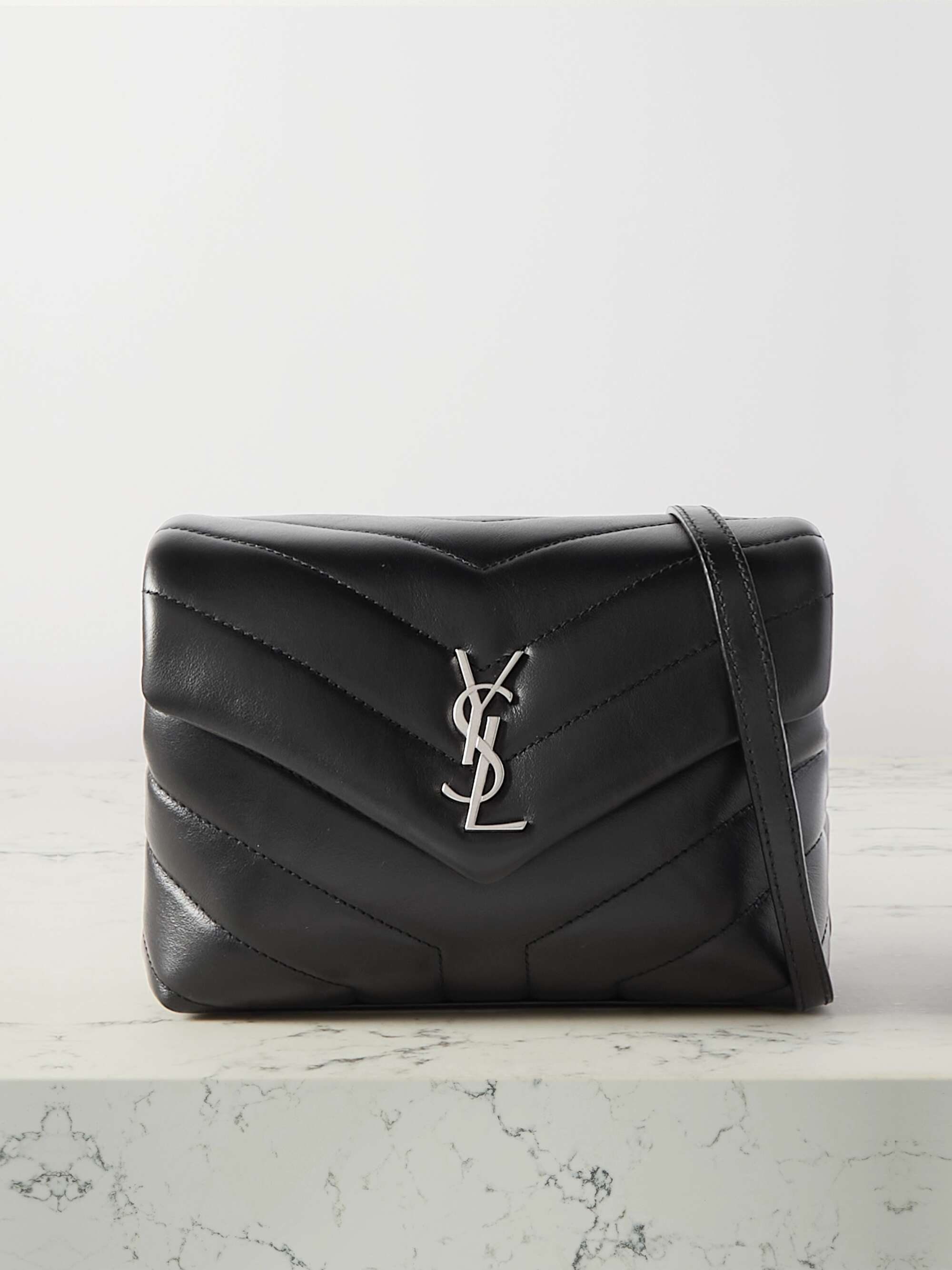 Loulou Toy Leather Shoulder Bag in White - Saint Laurent