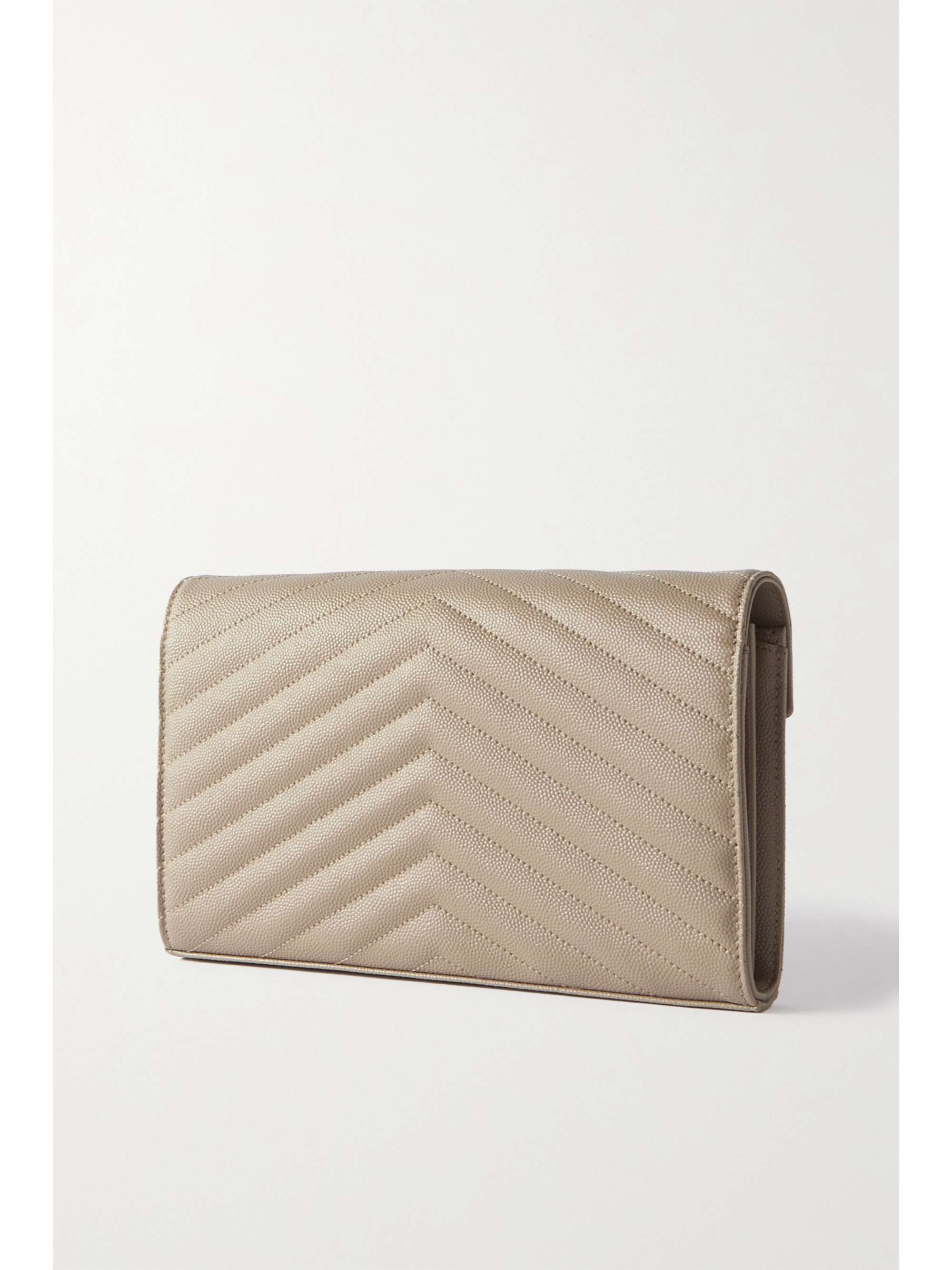 SAINT LAURENT Monogramme mini quilted textured-leather shoulder bag