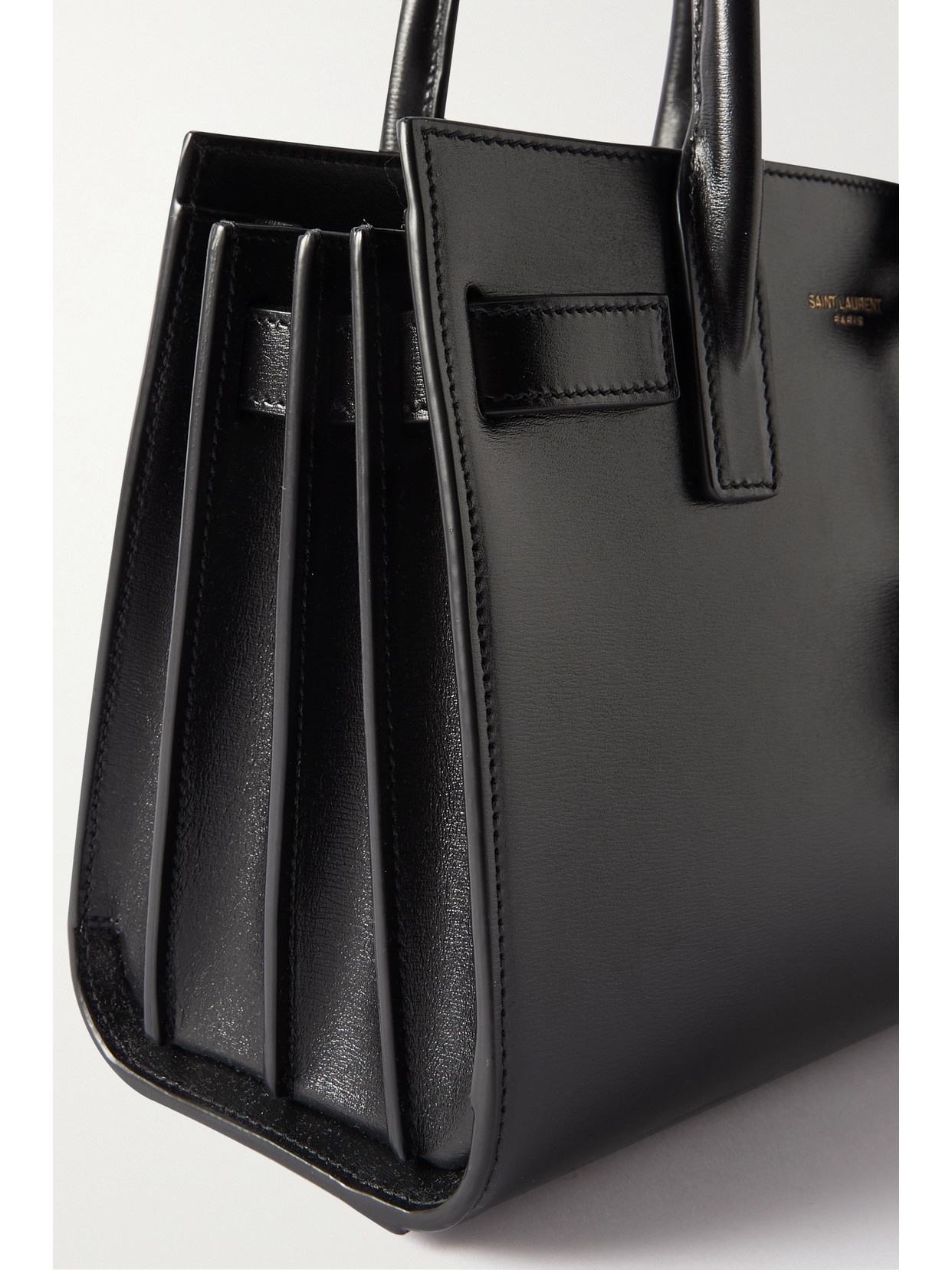 Saint Laurent Nano Sac De Jour Leather Satchel In Black