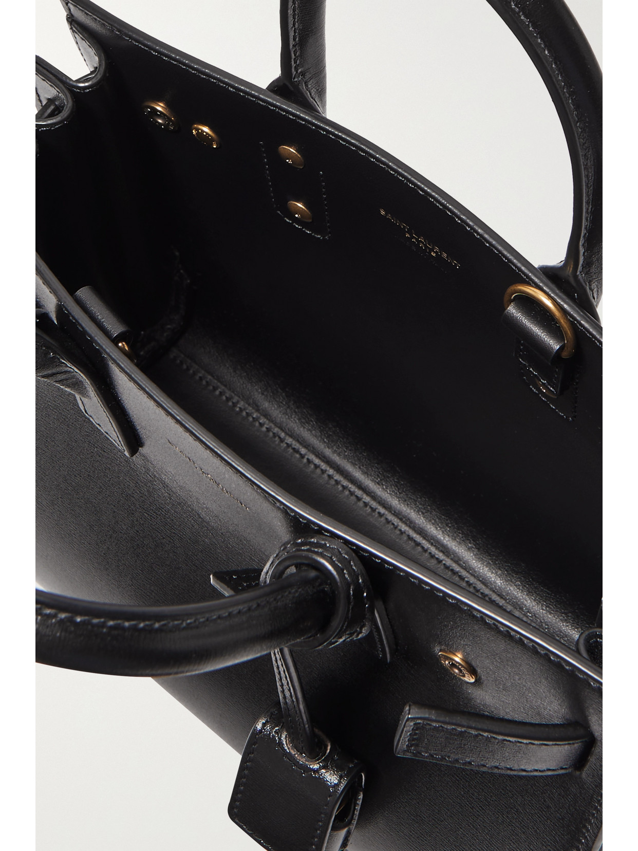 Saint Laurent Nano Sac De Jour Leather Satchel In Black