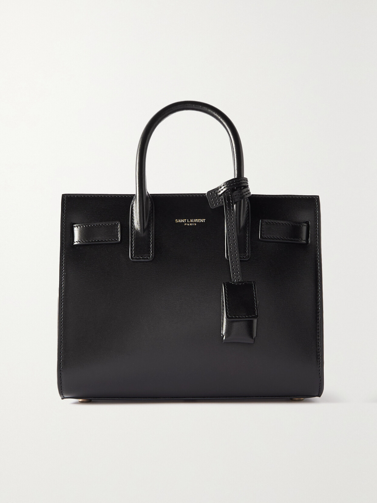 Saint Laurent Nano Sac De Jour Leather Satchel In Black