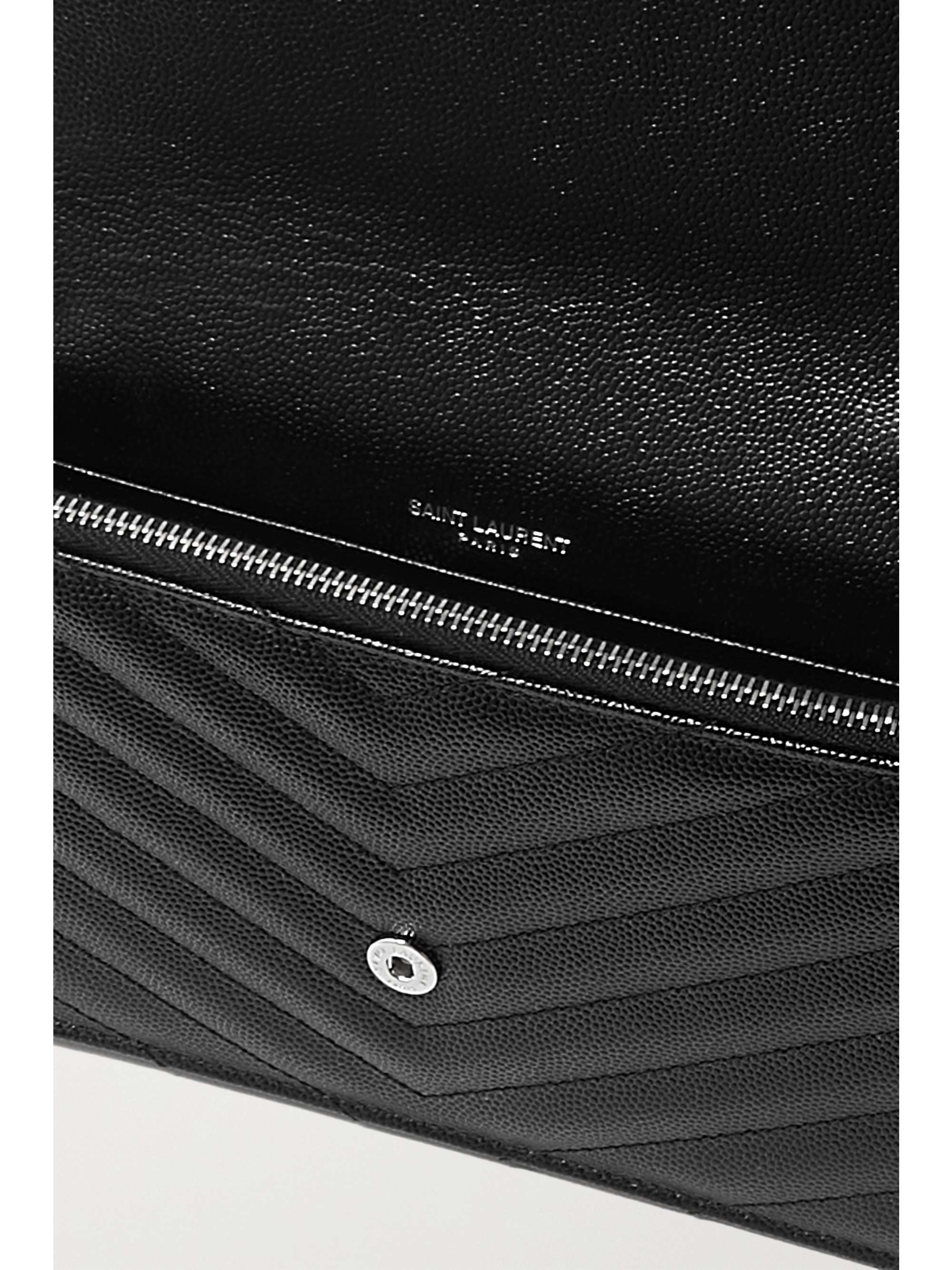 SAINT LAURENT Monogramme quilted texturedleather shoulder bag NETA