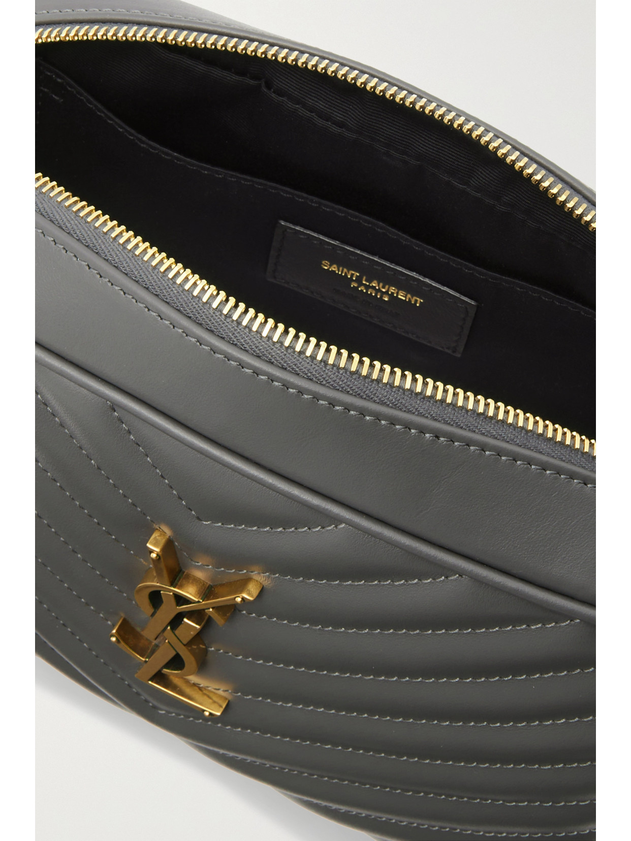 Saint Laurent Lou Medium Quilted Leather Shoulder Bag In Gray ModeSens