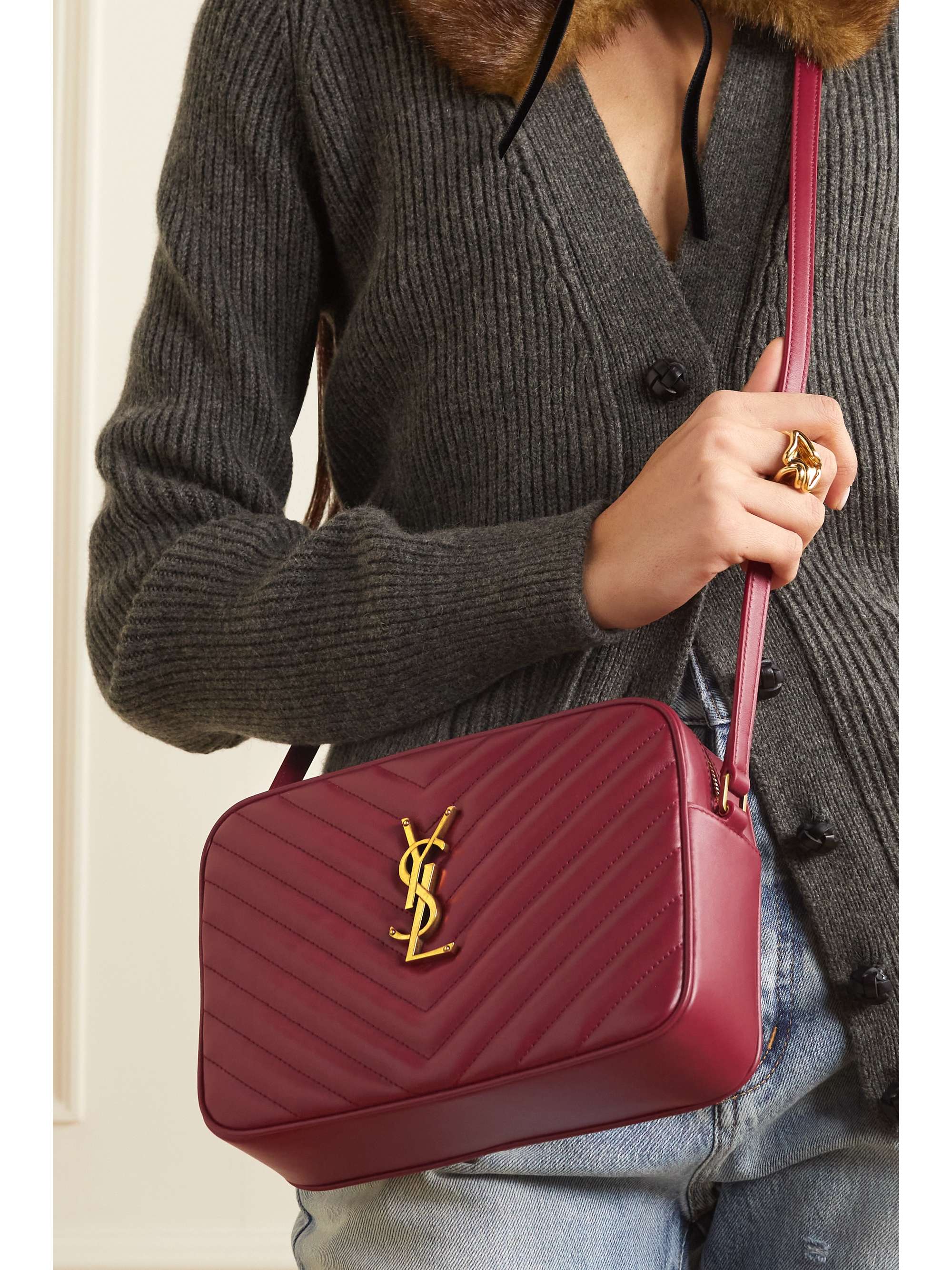 SAINT LAURENT Lou medium quilted leather shoulder bag NETAPORTER