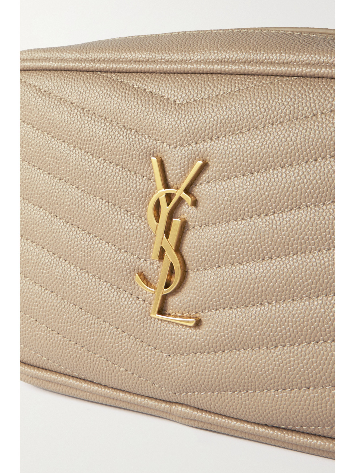 Saint Laurent Lou Mini Quilted Texturedleather Shoulder Bag In