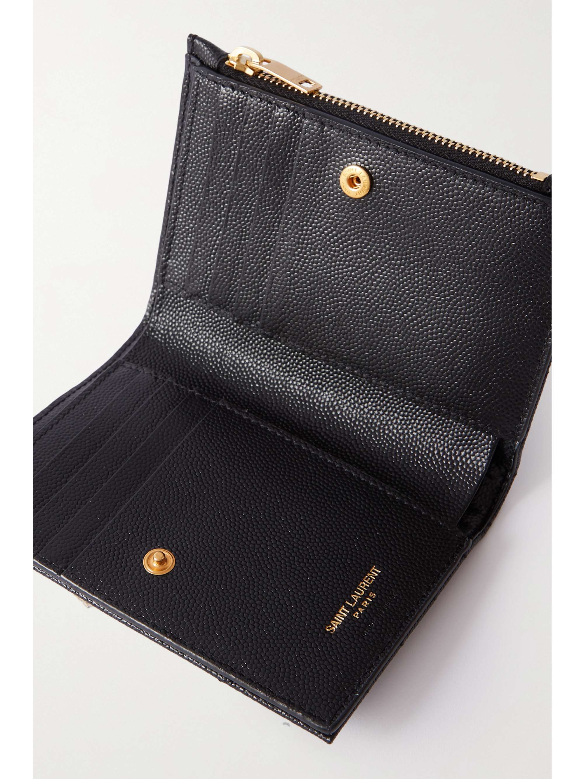 Tiny Cassandre Zipped Cardholder in Black - Saint Laurent