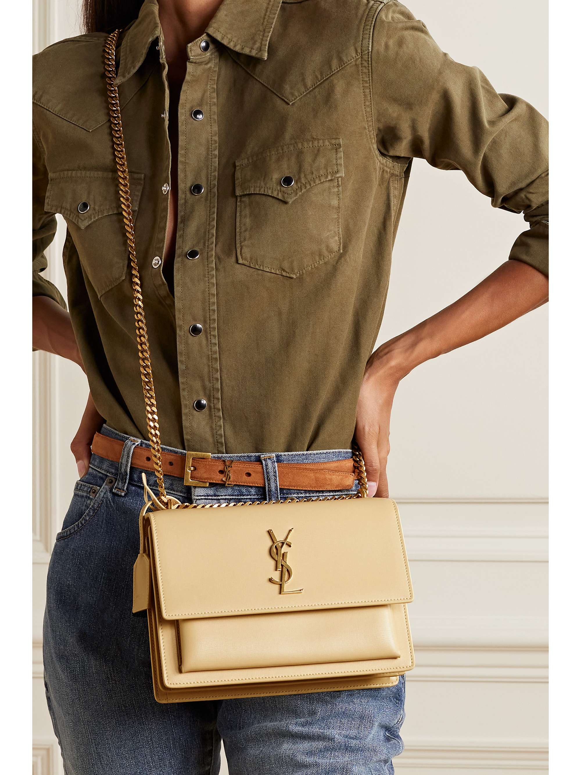 sunset medium chain bag in smooth leather