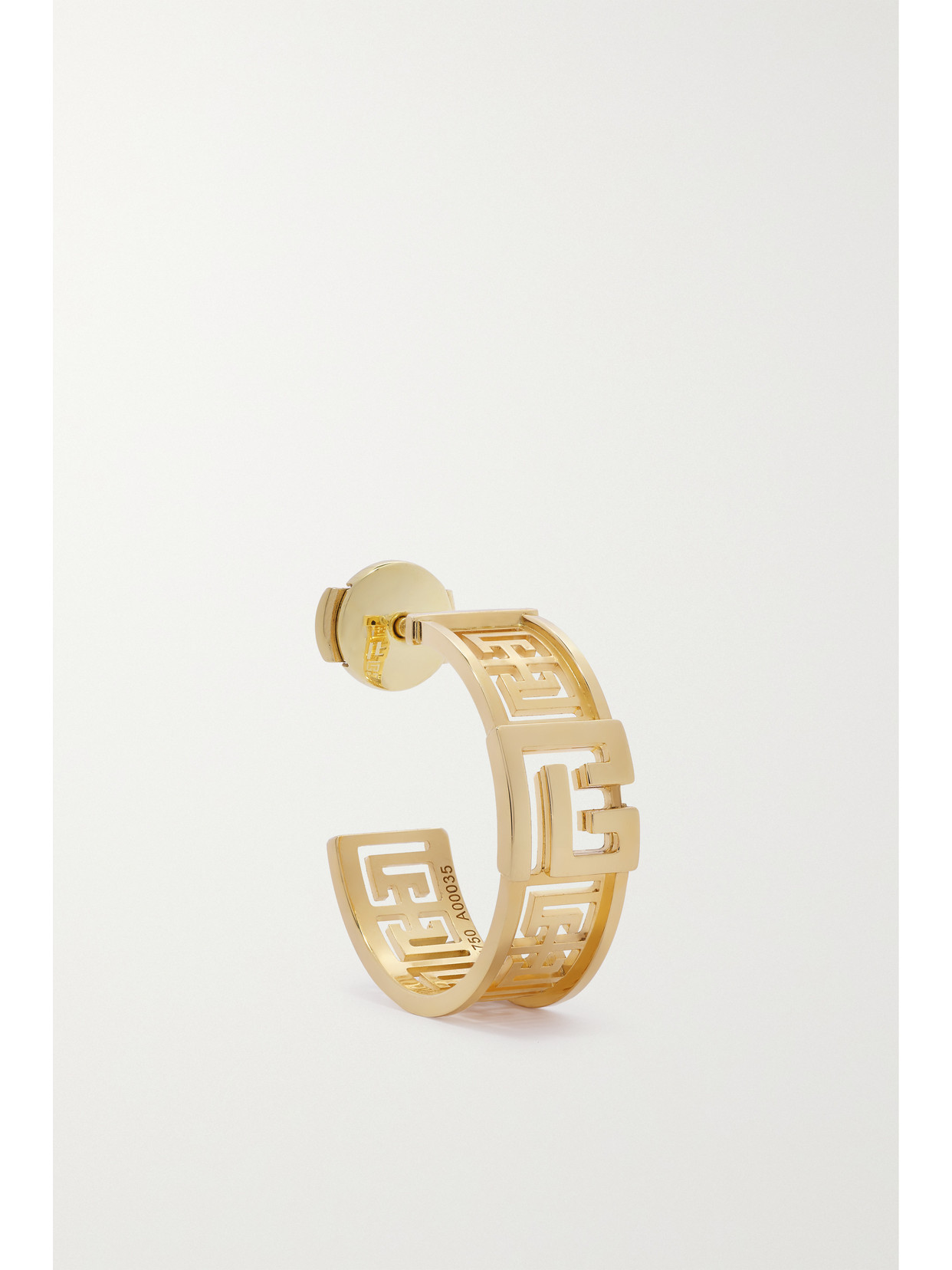 BALMAIN LABYRINTH 18-KARAT GOLD SINGLE HOOP EARRING