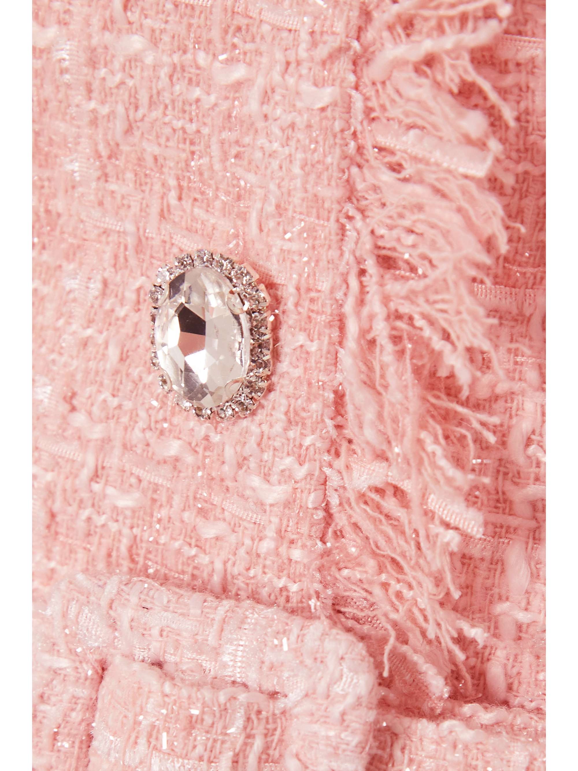HUISHAN ZHANG Leila belted frayed tweed jacket