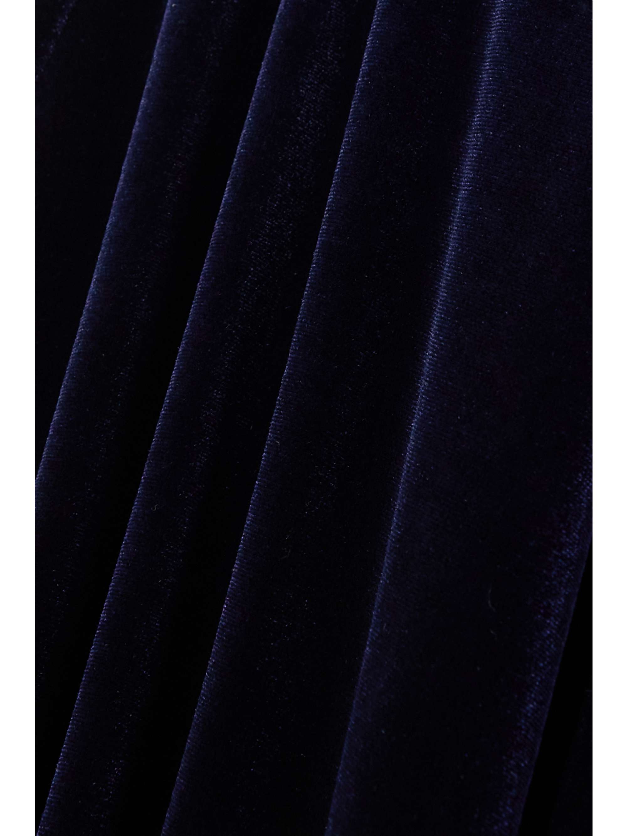 TALBOT RUNHOF Off-the-shoulder draped stretch-velvet midi dress
