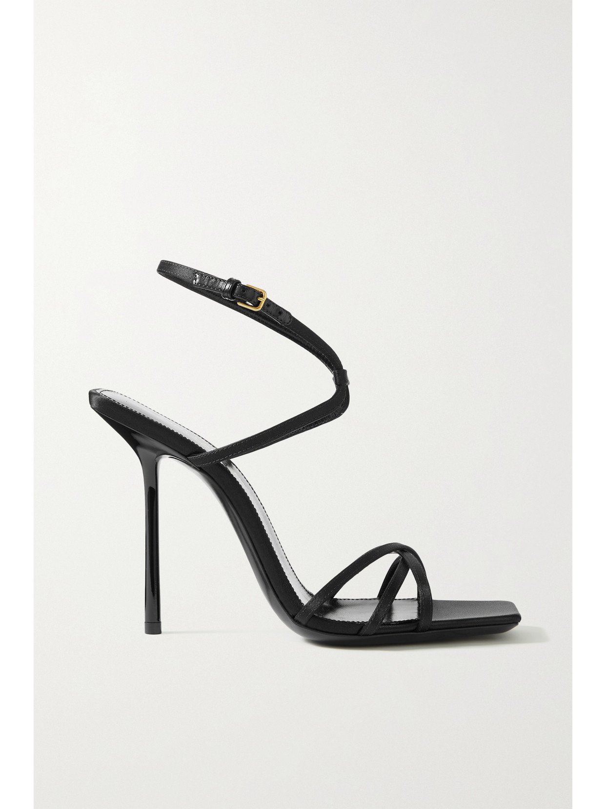 SAINT LAURENT Nuit Satin Sandals