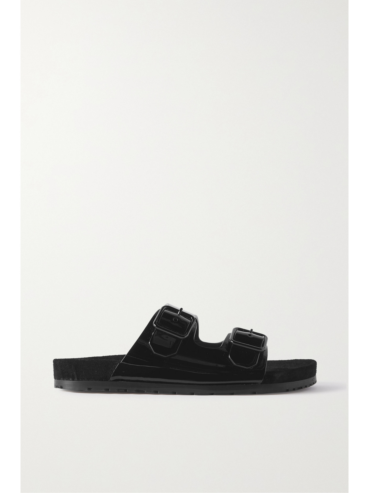 SAINT LAURENT Jimmy Patent-leather Sandals - Black