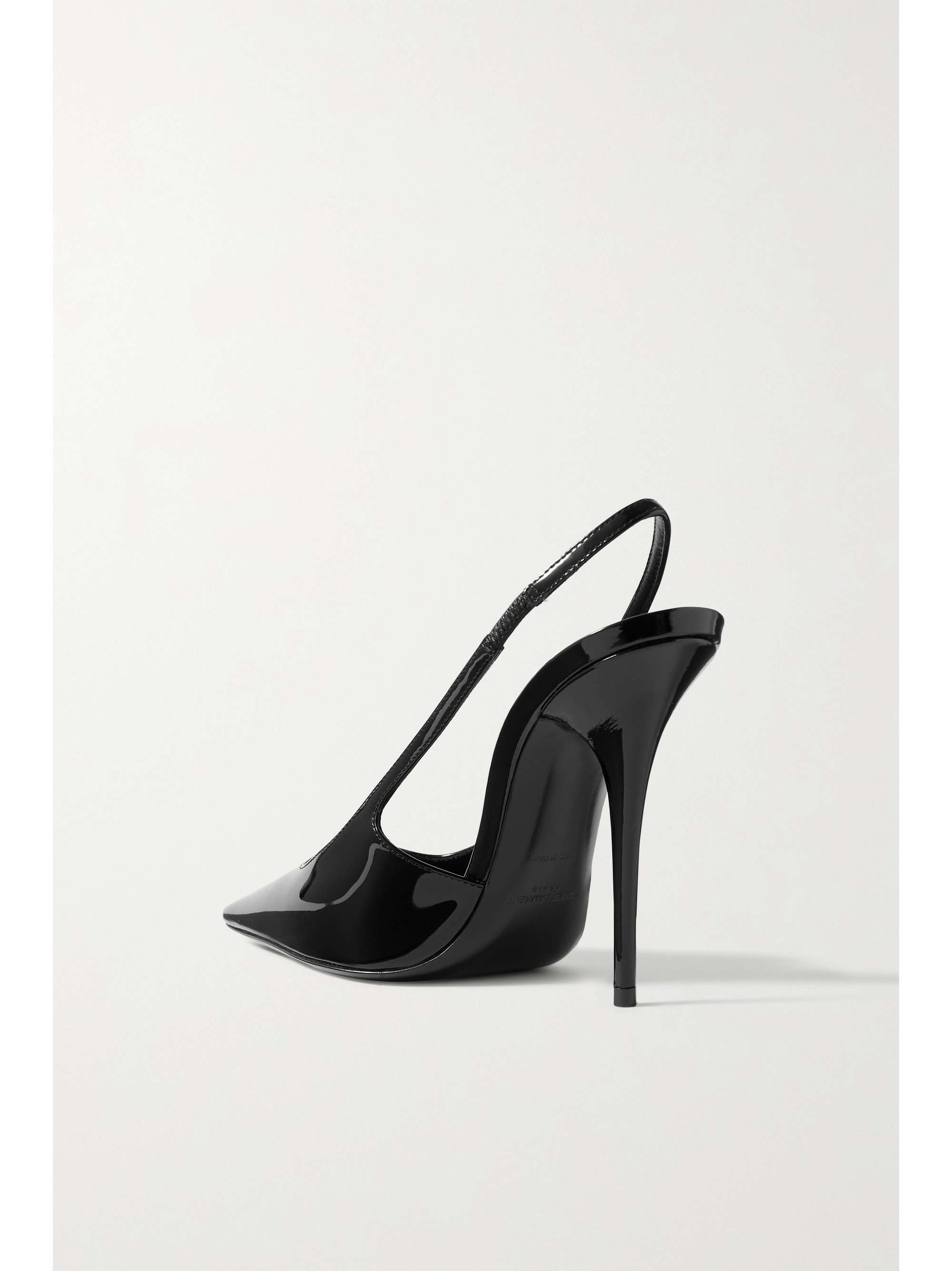 SAINT LAURENT Blade Slingback-Pumps aus Lackleder
