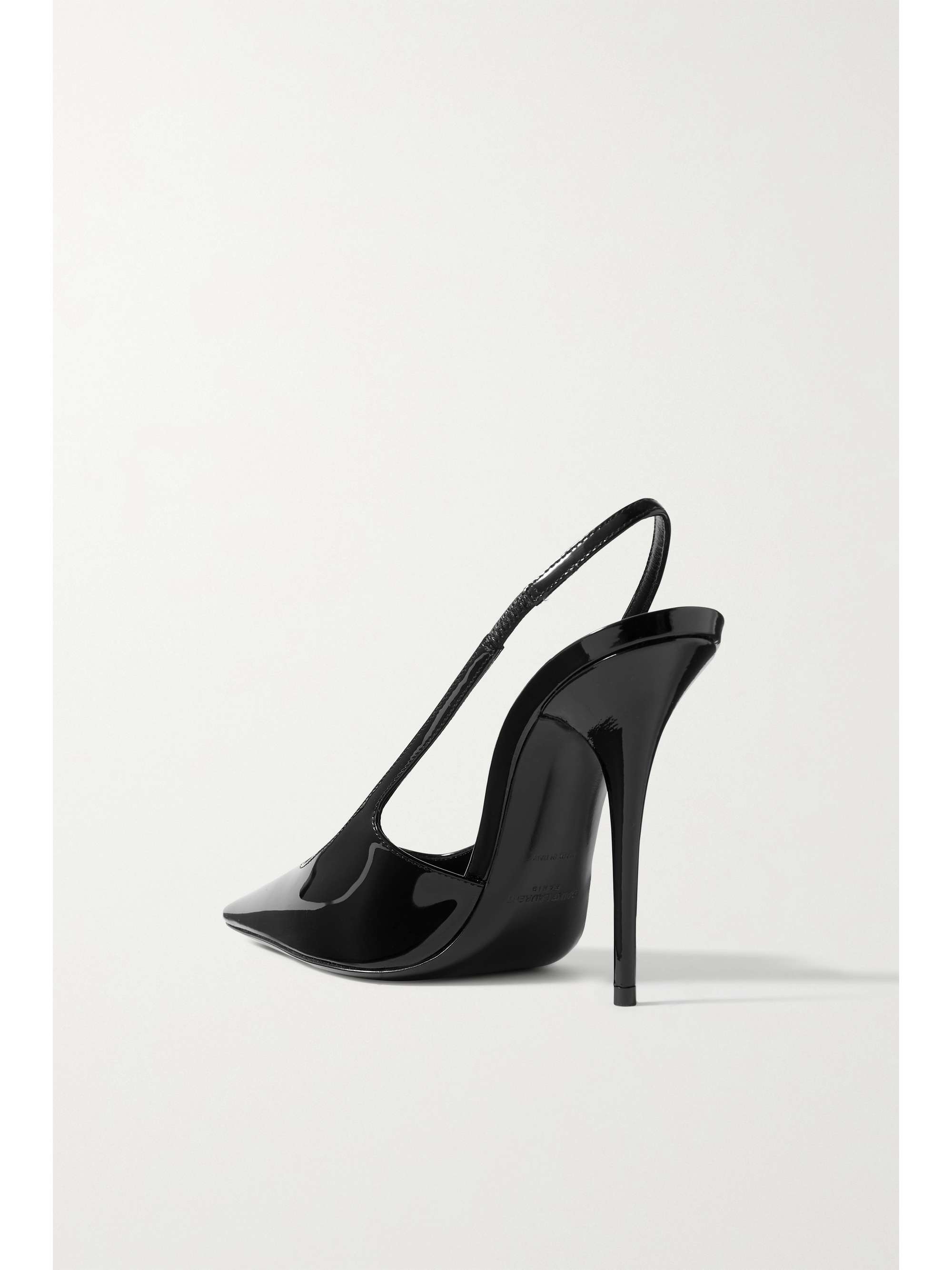 SAINT LAURENT Blade patent-leather slingback pumps | NET-A-PORTER