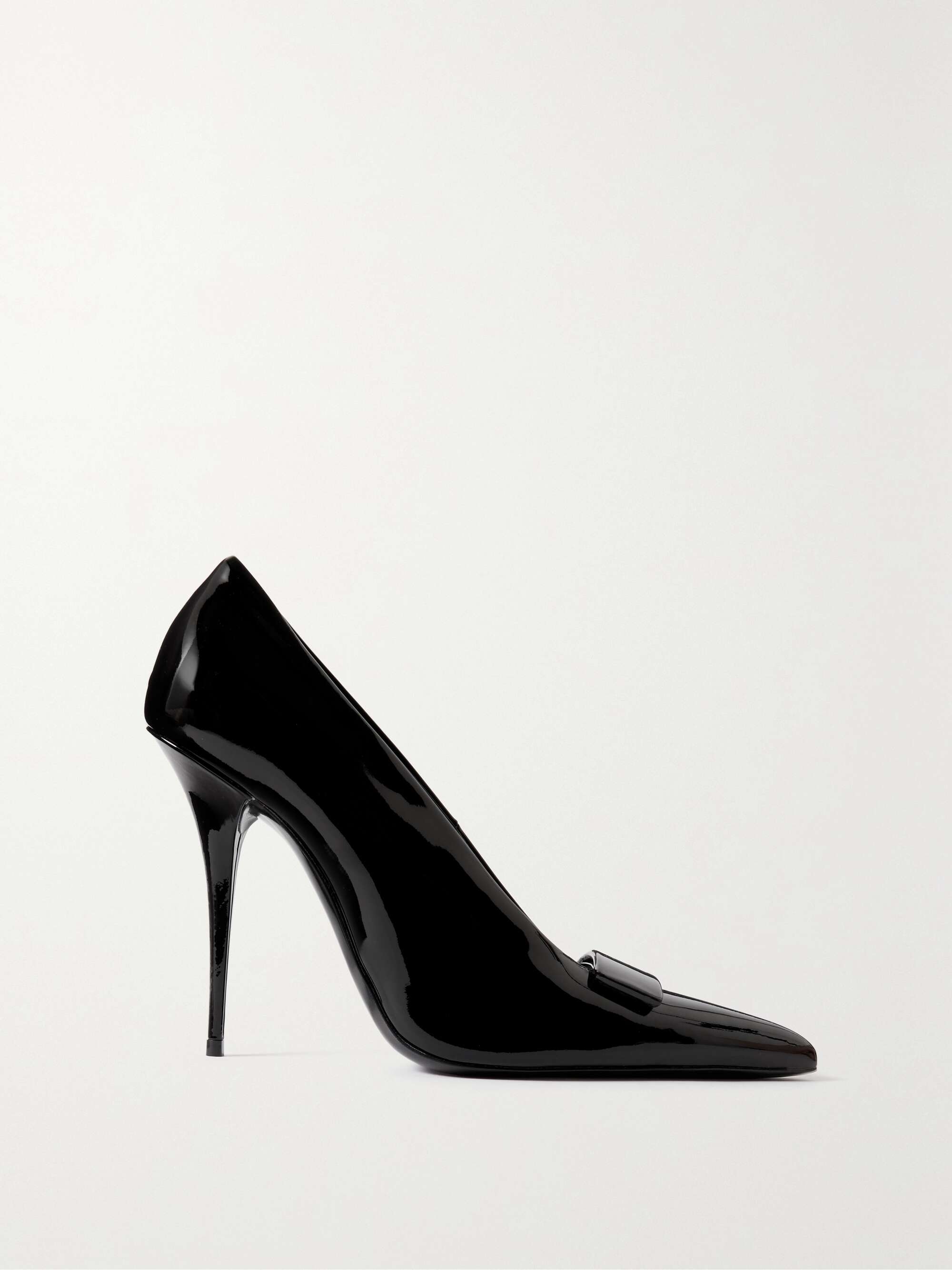 Black 90s patent-leather pumps | SAINT 