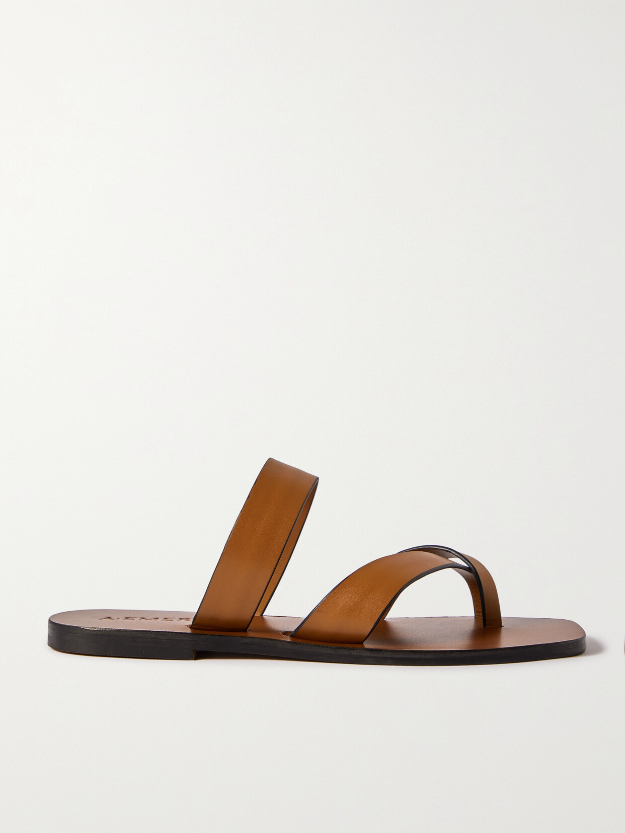 A Emery - Carter Leather Slides - Tan