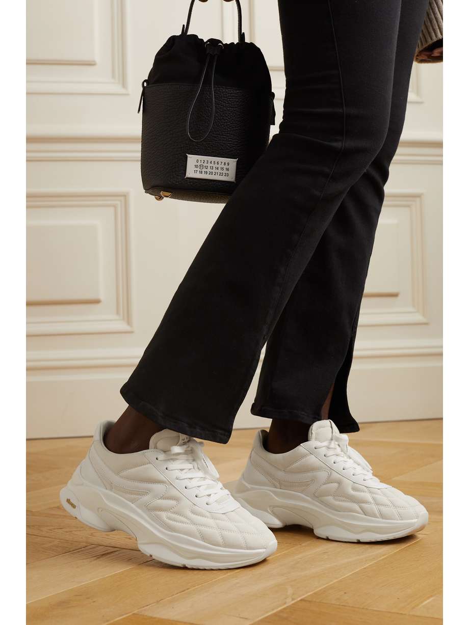 RAG & BONE Legacy Runner leather-trimmed suede sneakers | NET-A-PORTER