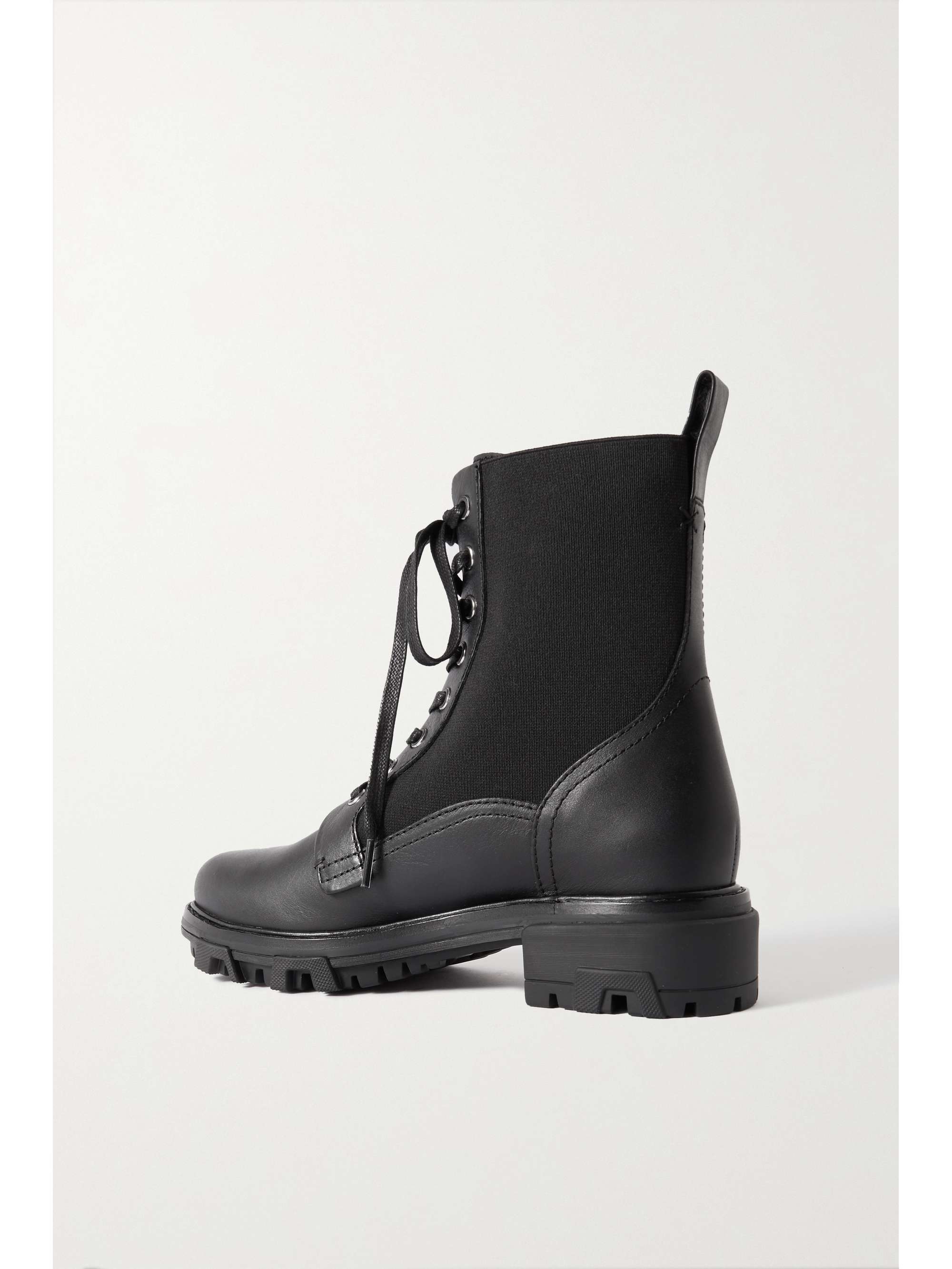 RAG & BONE Shiloh Schnürstiefel aus Leder und Stretch-Strick