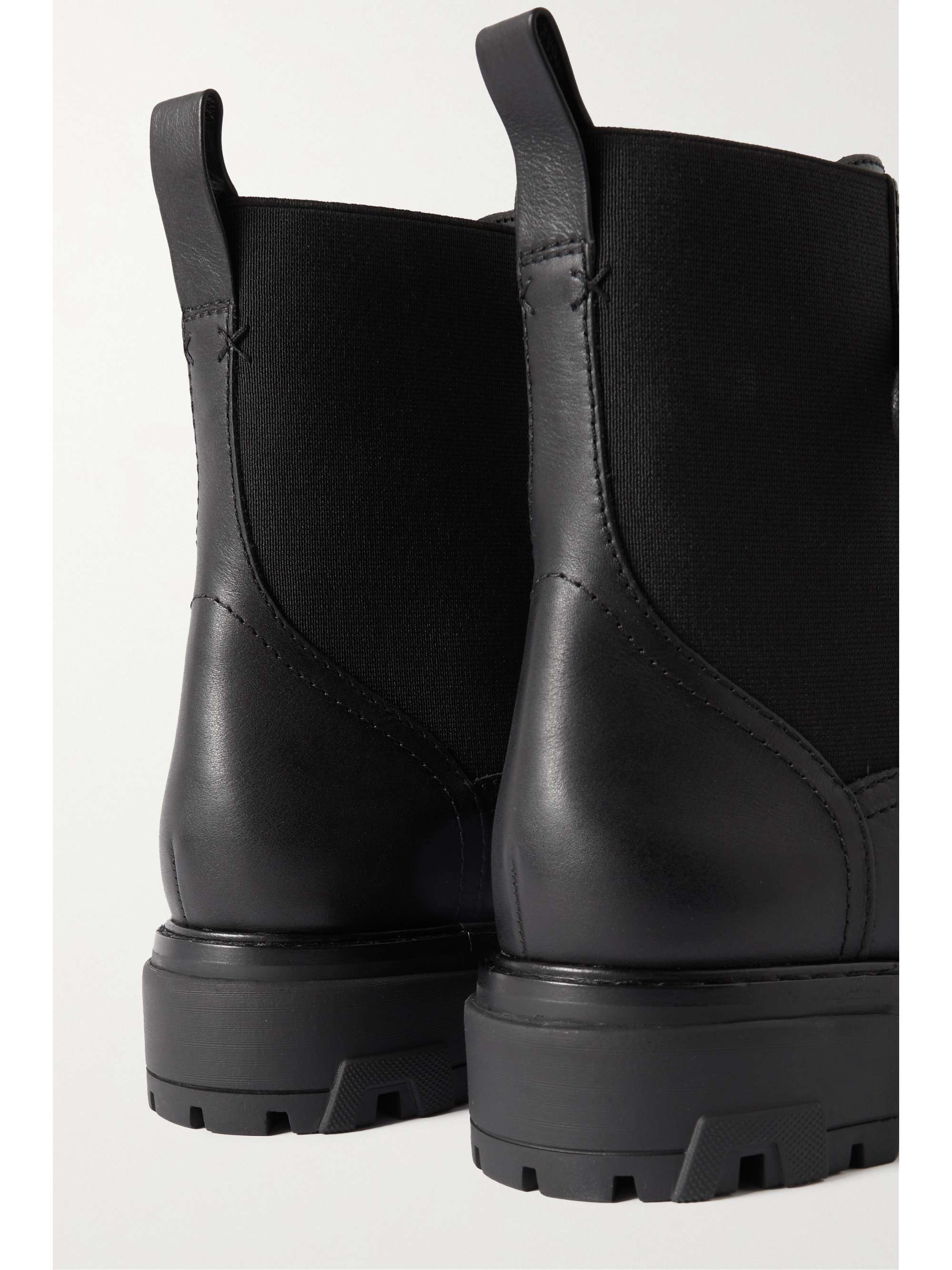 RAG & BONE Shiloh Schnürstiefel aus Leder und Stretch-Strick