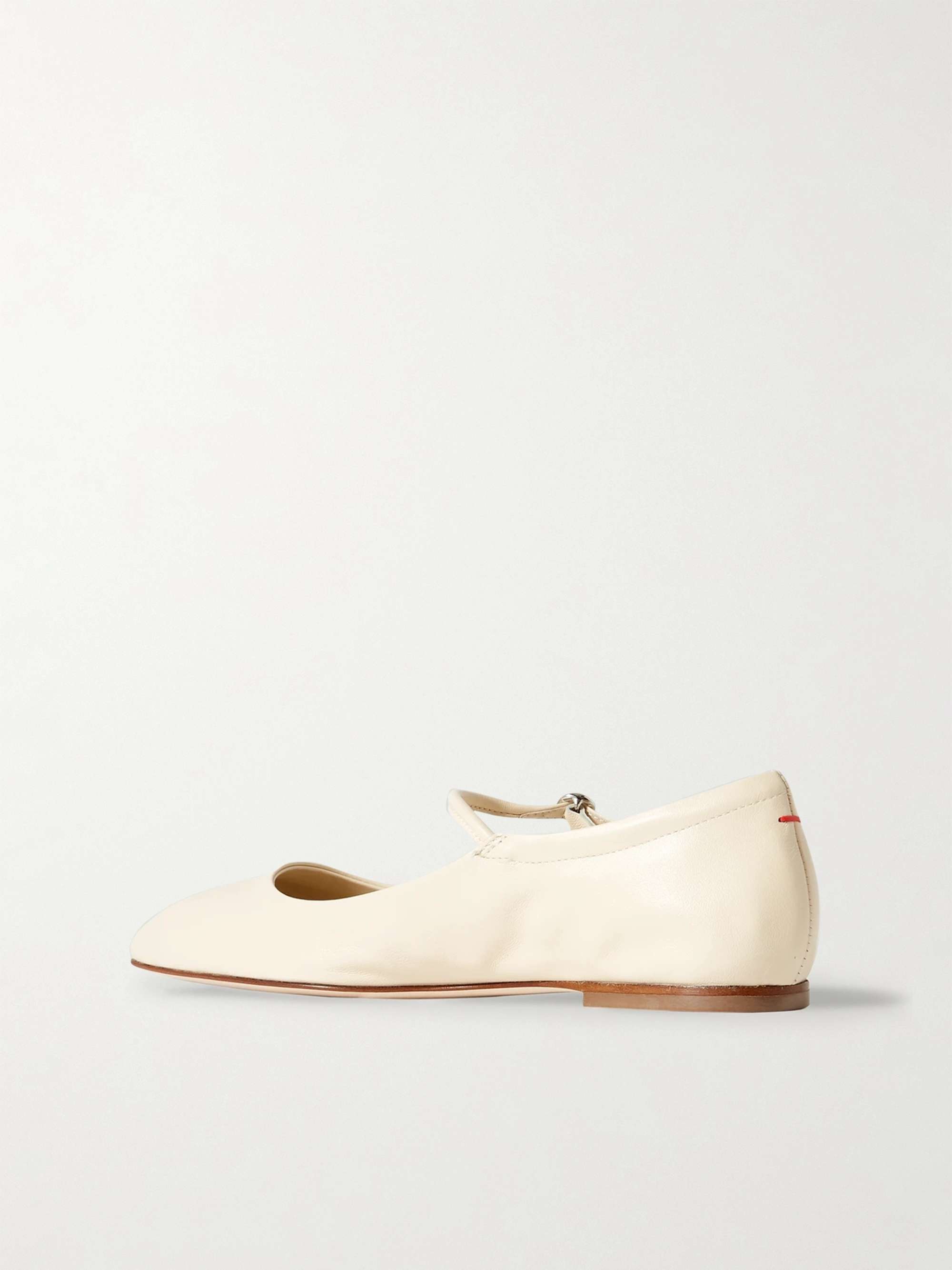 ALAIA 26S MARY JANE BALLET FLATS IN DARK BLUE MESH AND GLOSSY CALFSKIN