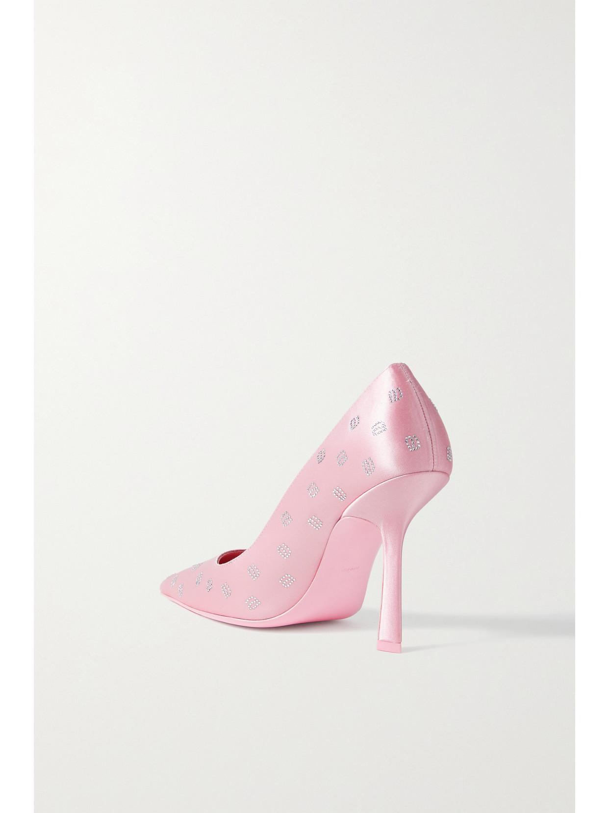 ALEXANDER WANG DELPHINE CRYSTAL-EMBELLISHED SATIN PUMPS