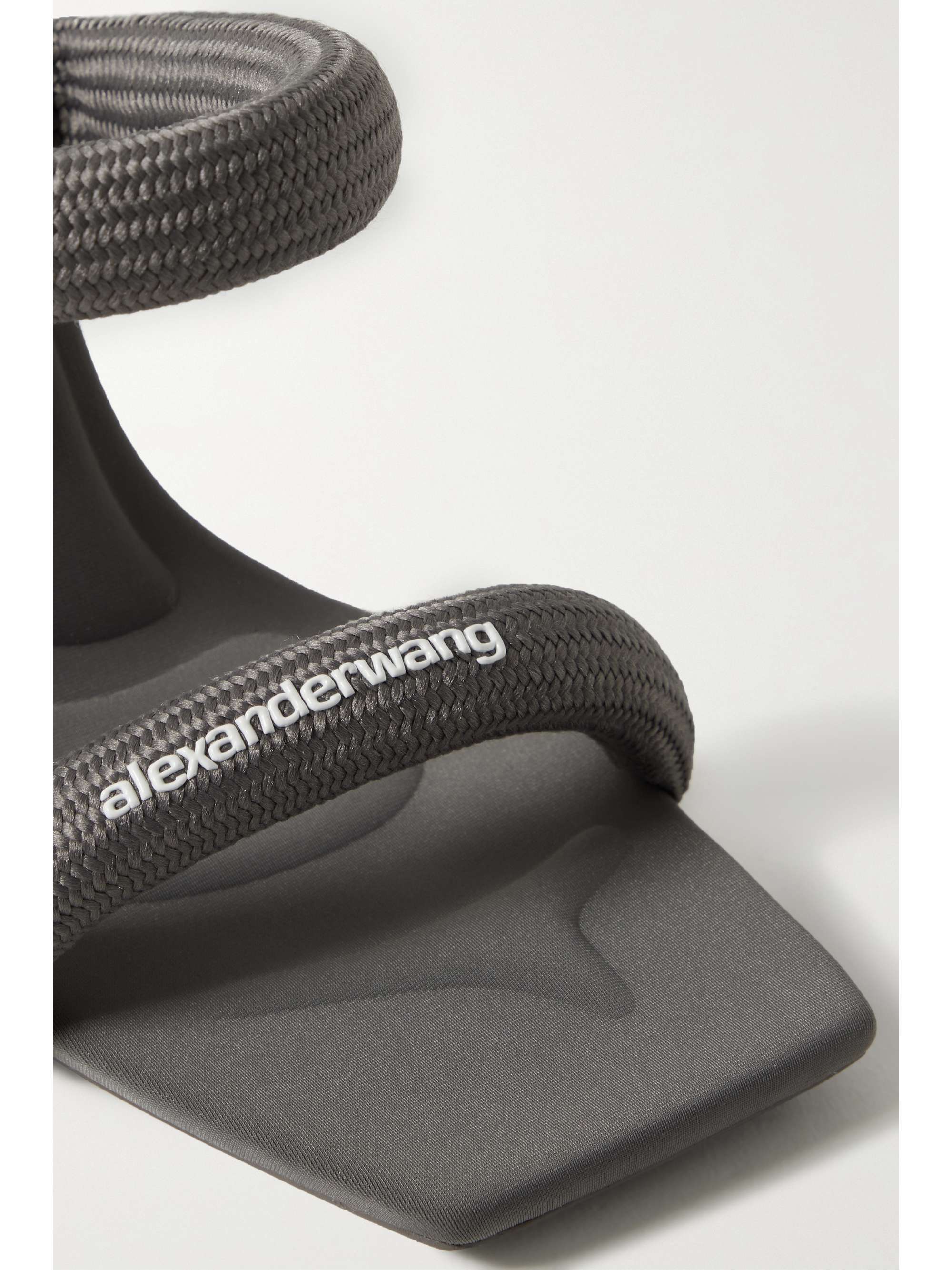 ALEXANDER WANG Julie logo-print webbing mules