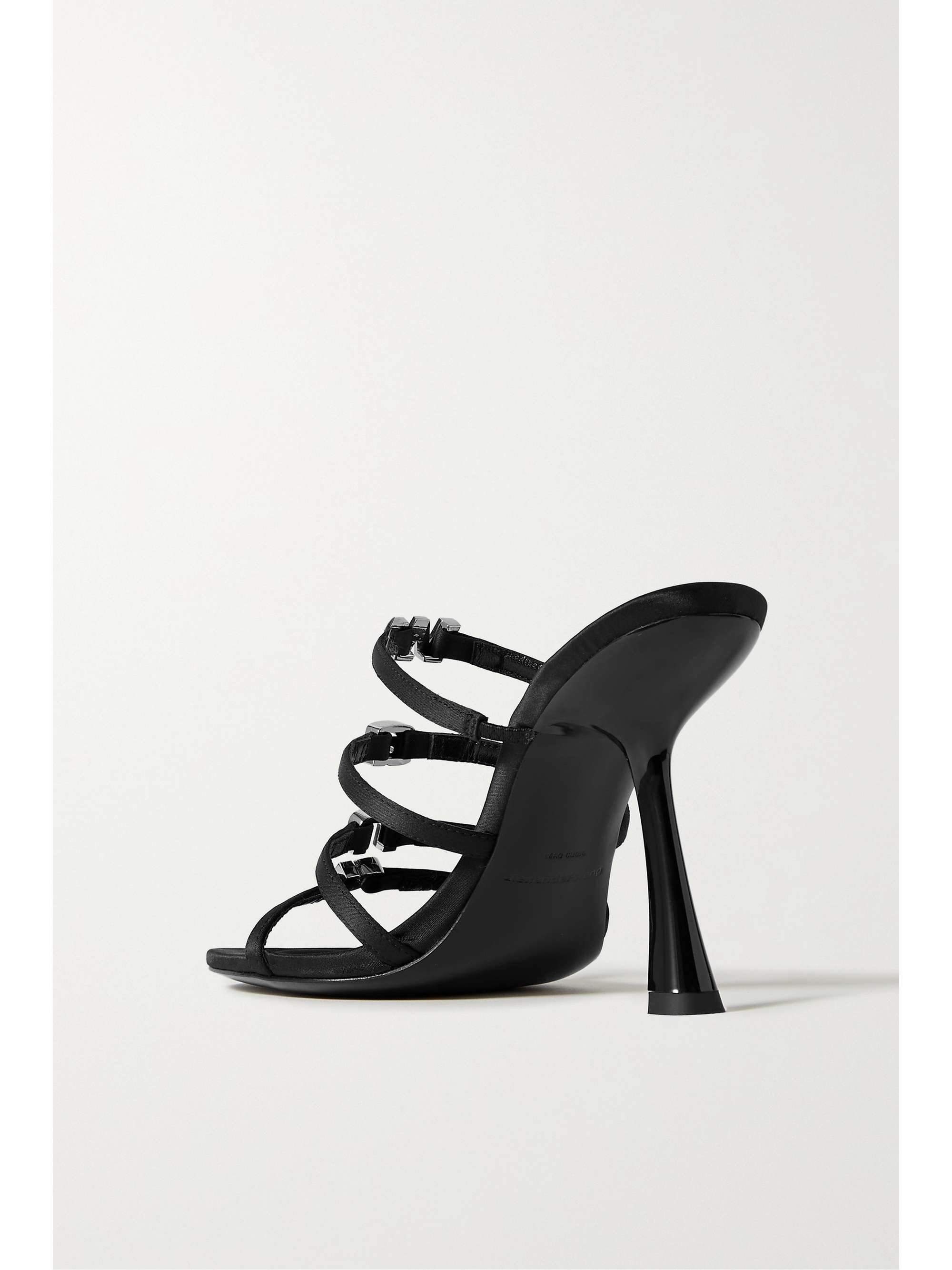 ALEXANDER WANG Sandales en satin à logo et à cristaux Nala