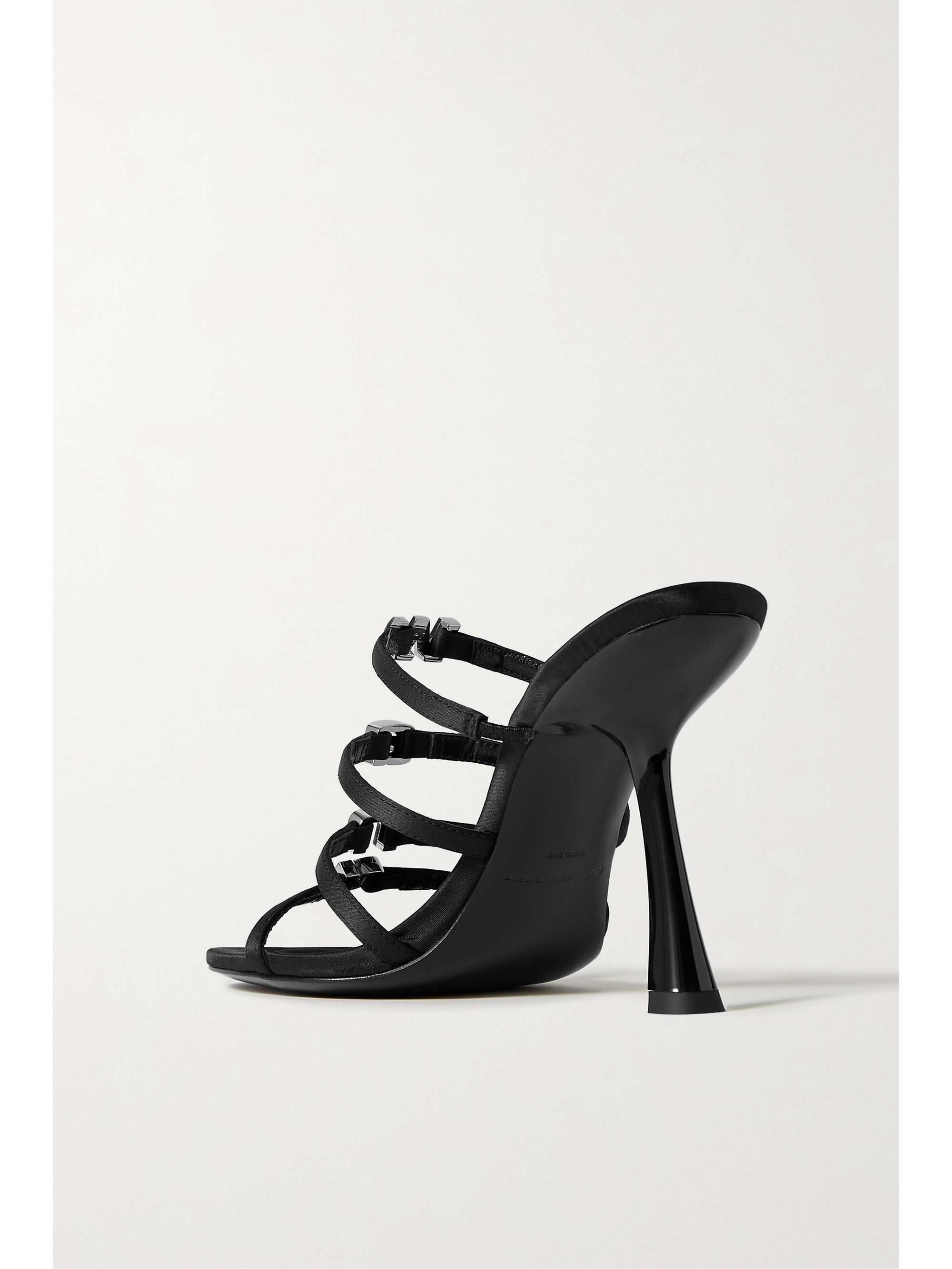 ALEXANDER WANG Nala logo-embellished satin sandals | NET-A-PORTER