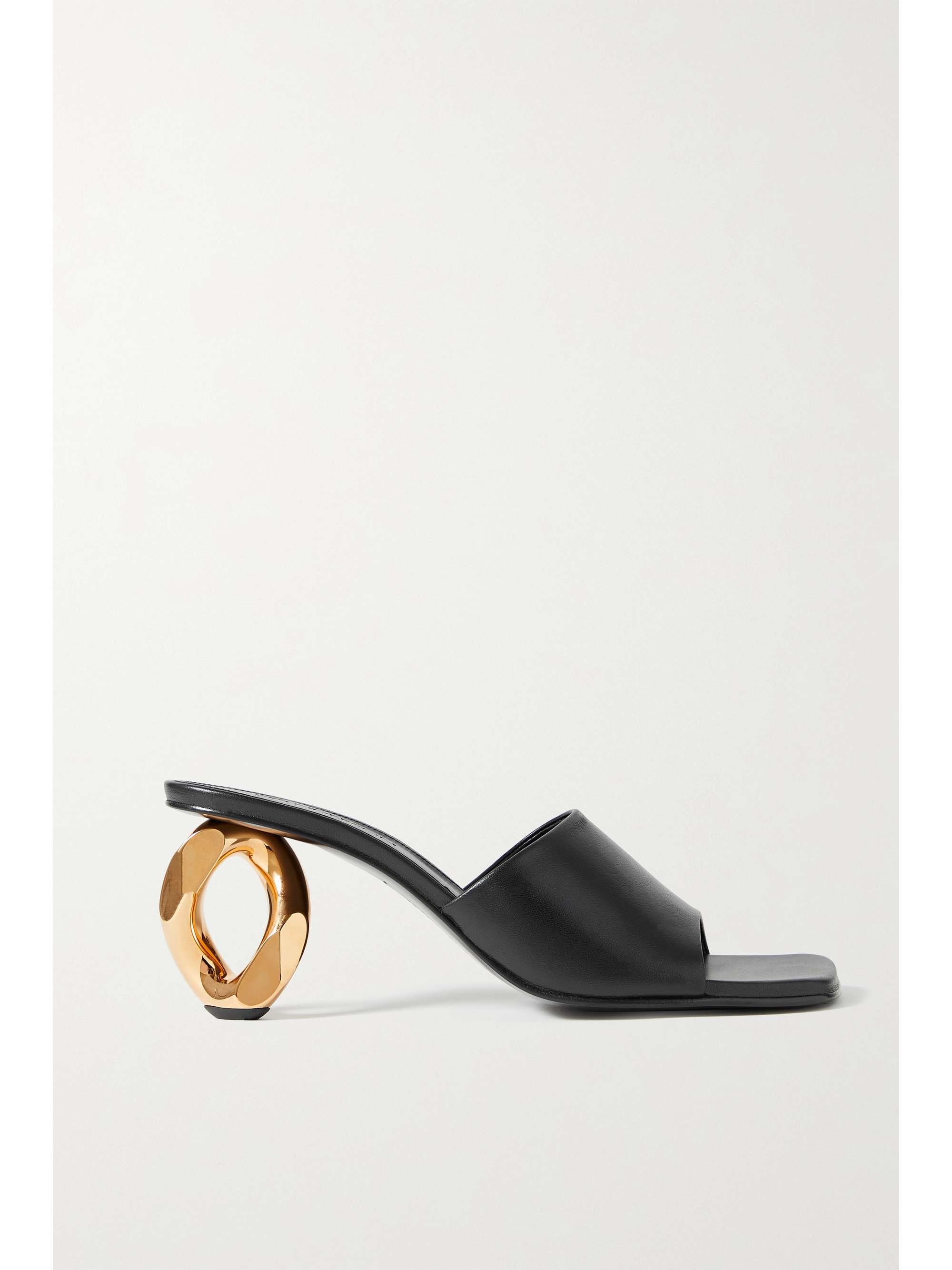 JW ANDERSON Chain-embellished leather mules | NET-A-PORTER