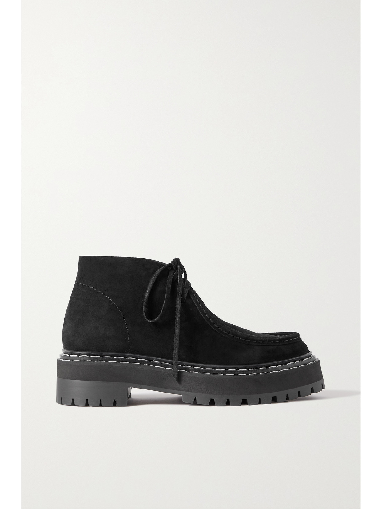 Proenza Schouler - Suede Platform Ankle Boots - Black