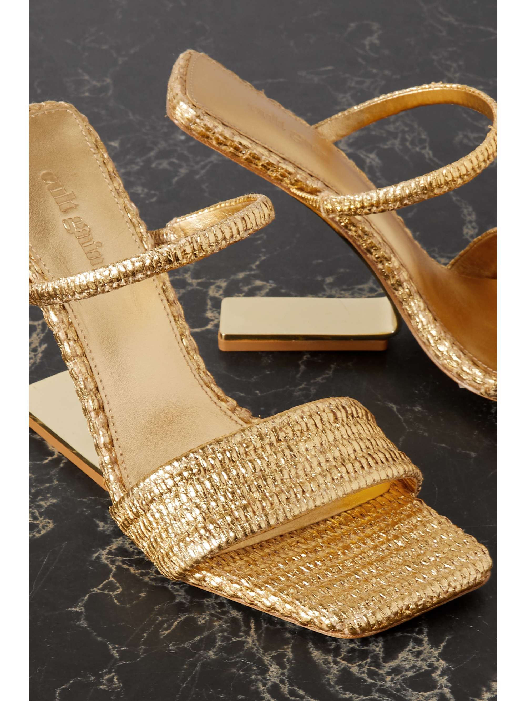 CULT GAIA Rene cutout raffia mules | NET-A-PORTER