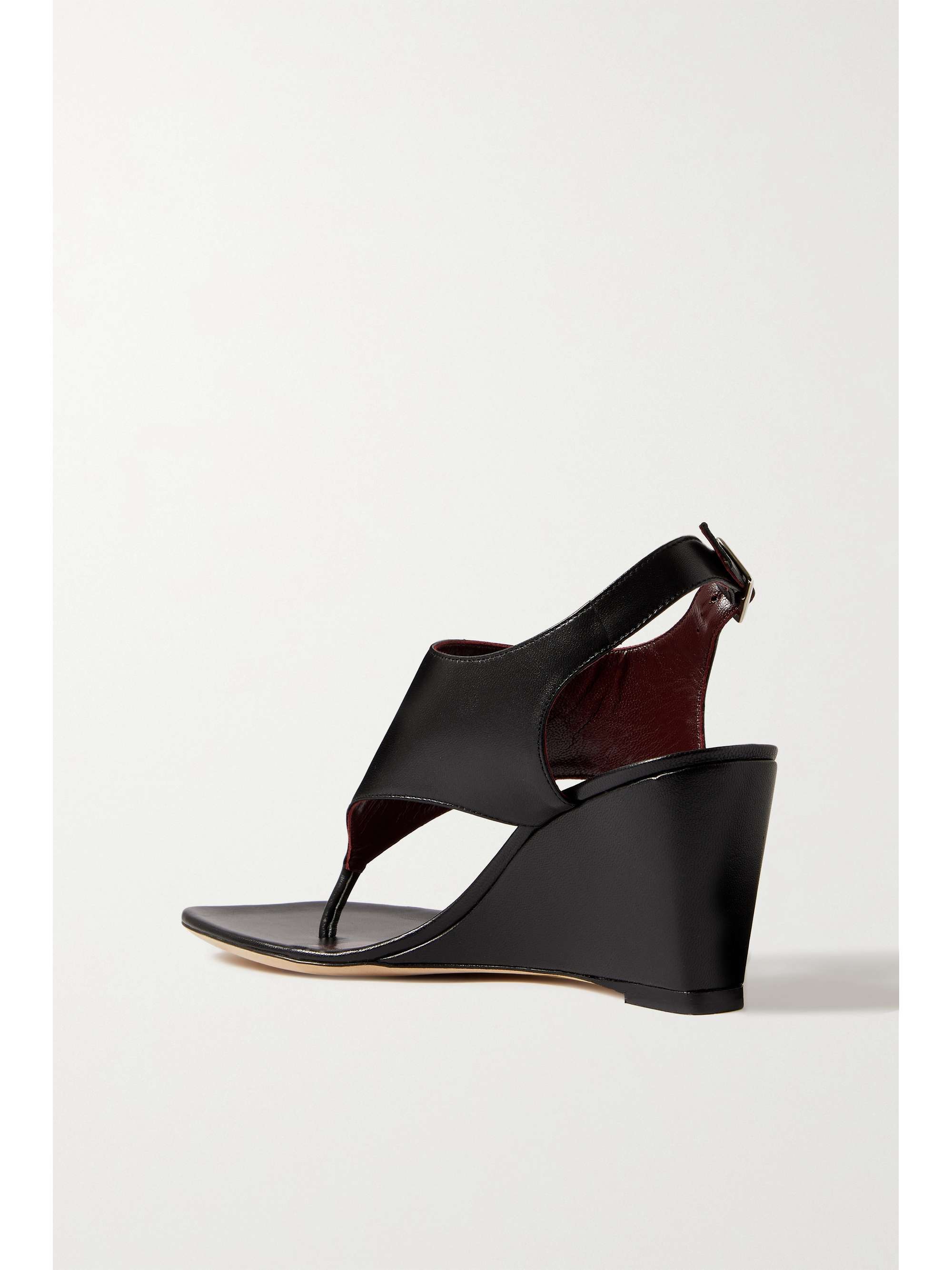 STAUD Alex leather wedge sandals
