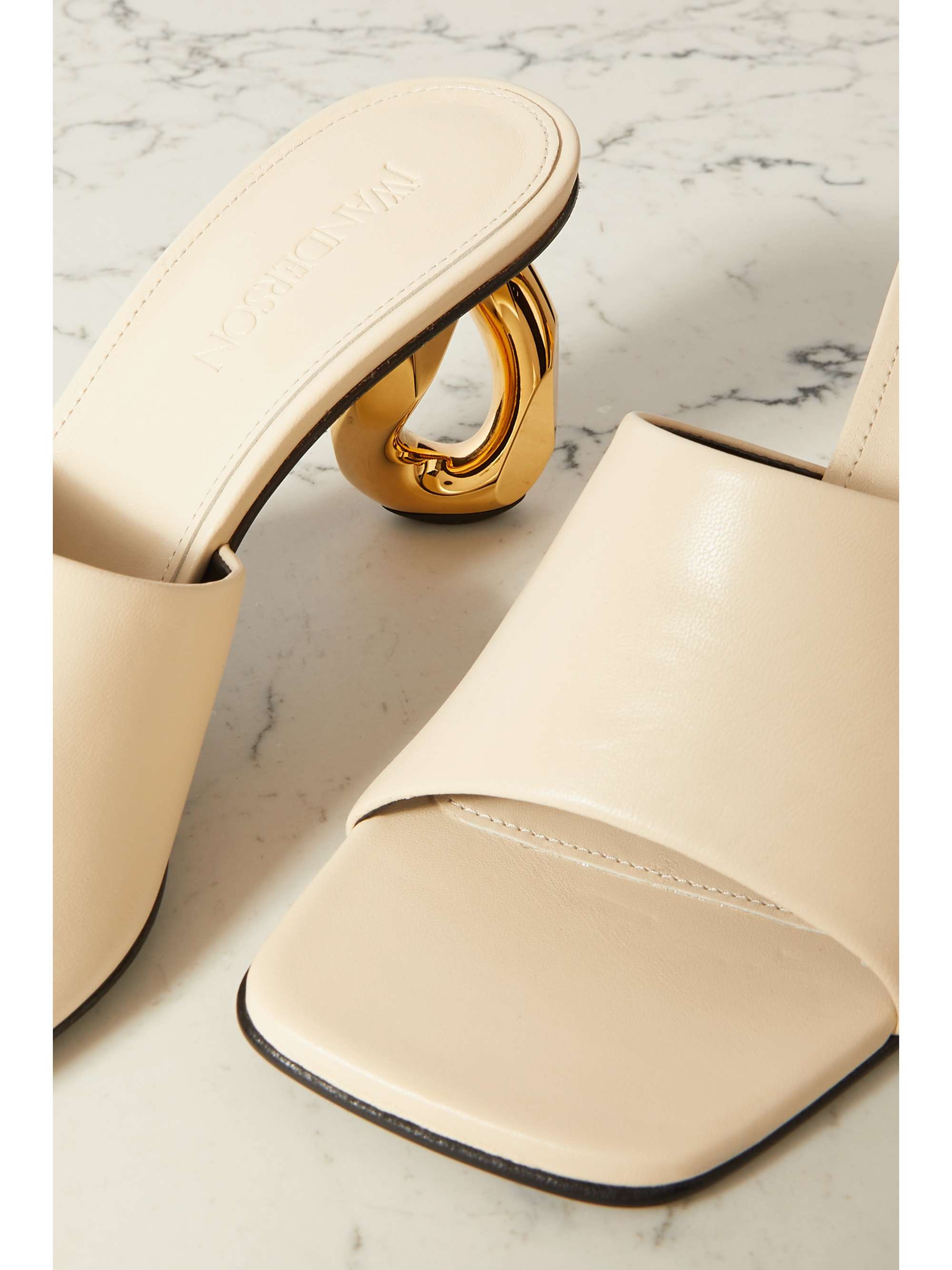 jw anderson embellished leather mules