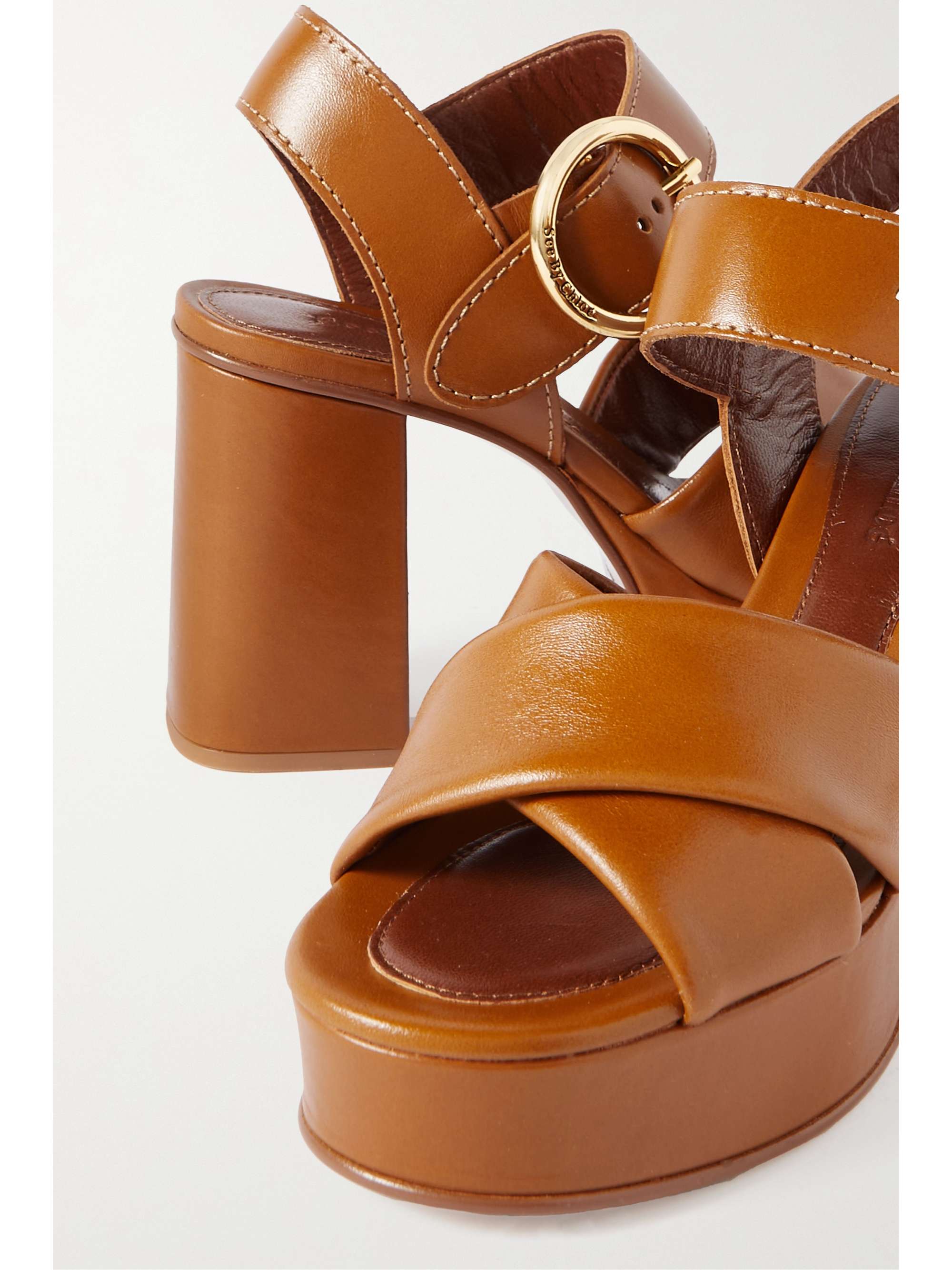 SEE BY Lyna leather platform sandals | NET-A-PORTER