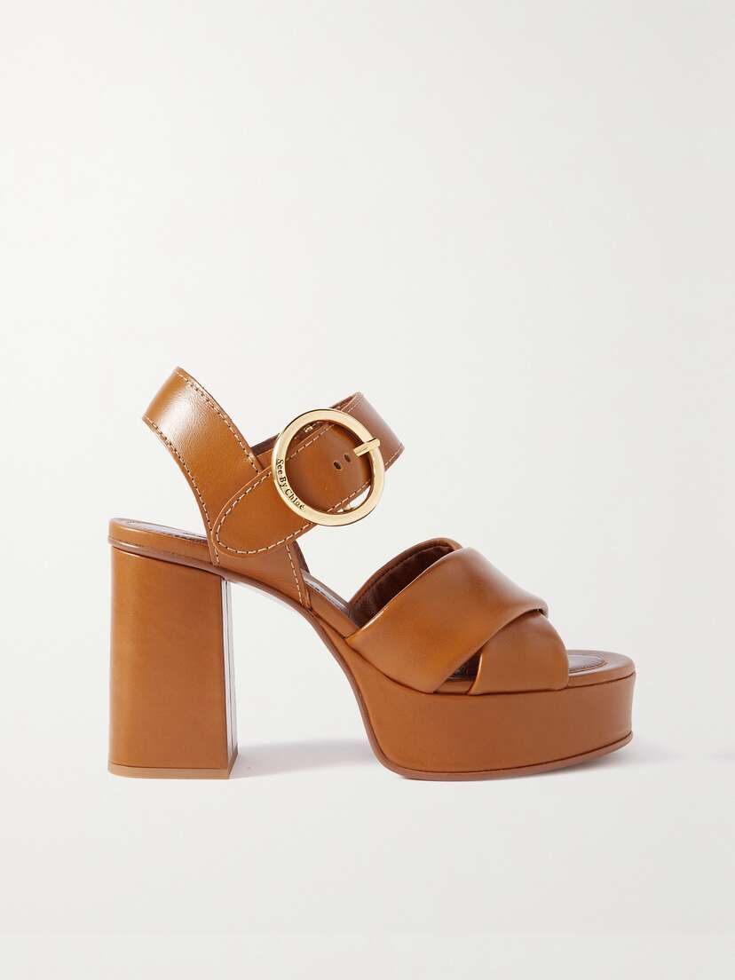 See By Chloé Lyna Leather Platform Sandals