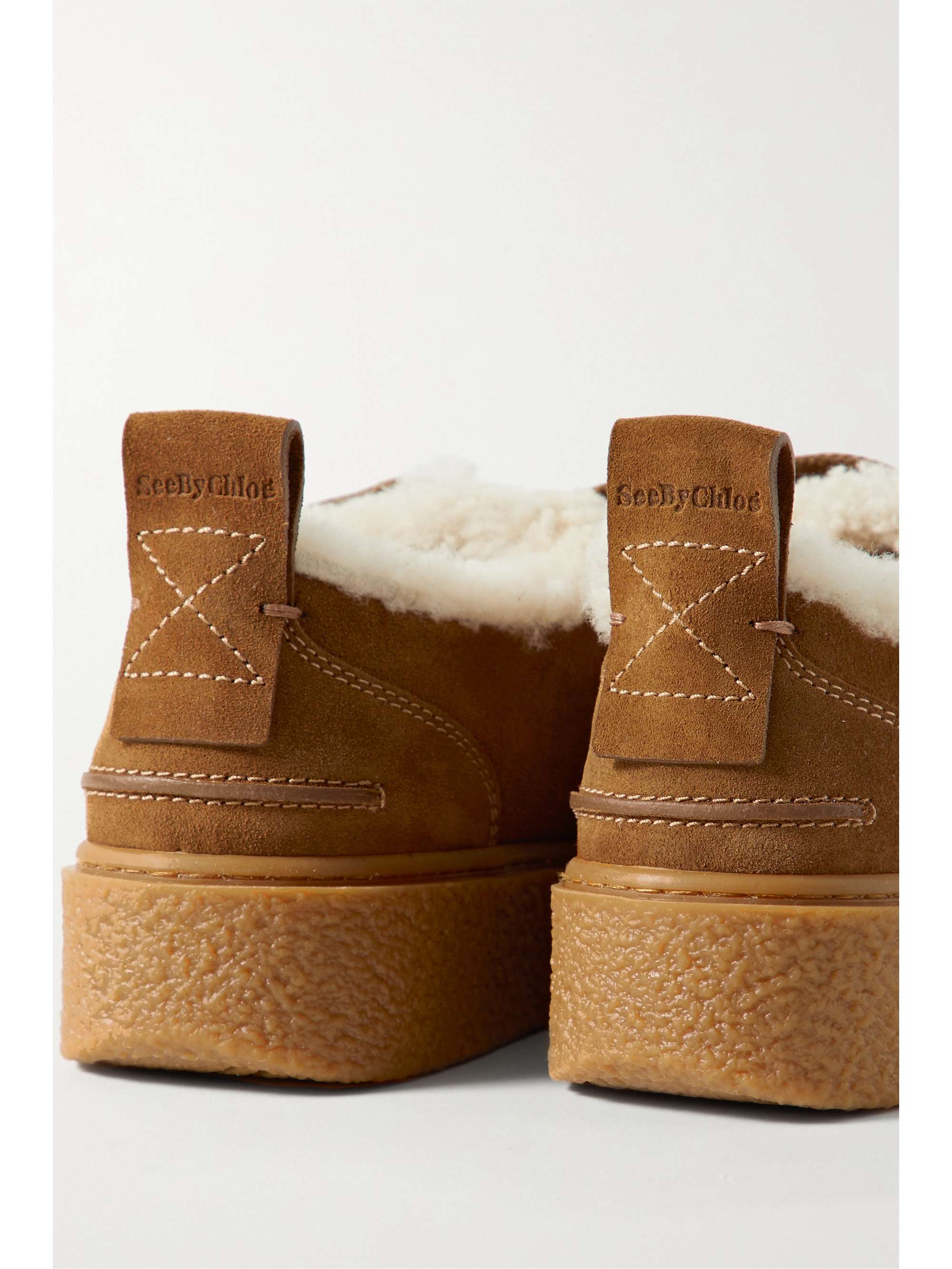 SEE BY CHLOÉ Jillie shearling-lined suede sneakers