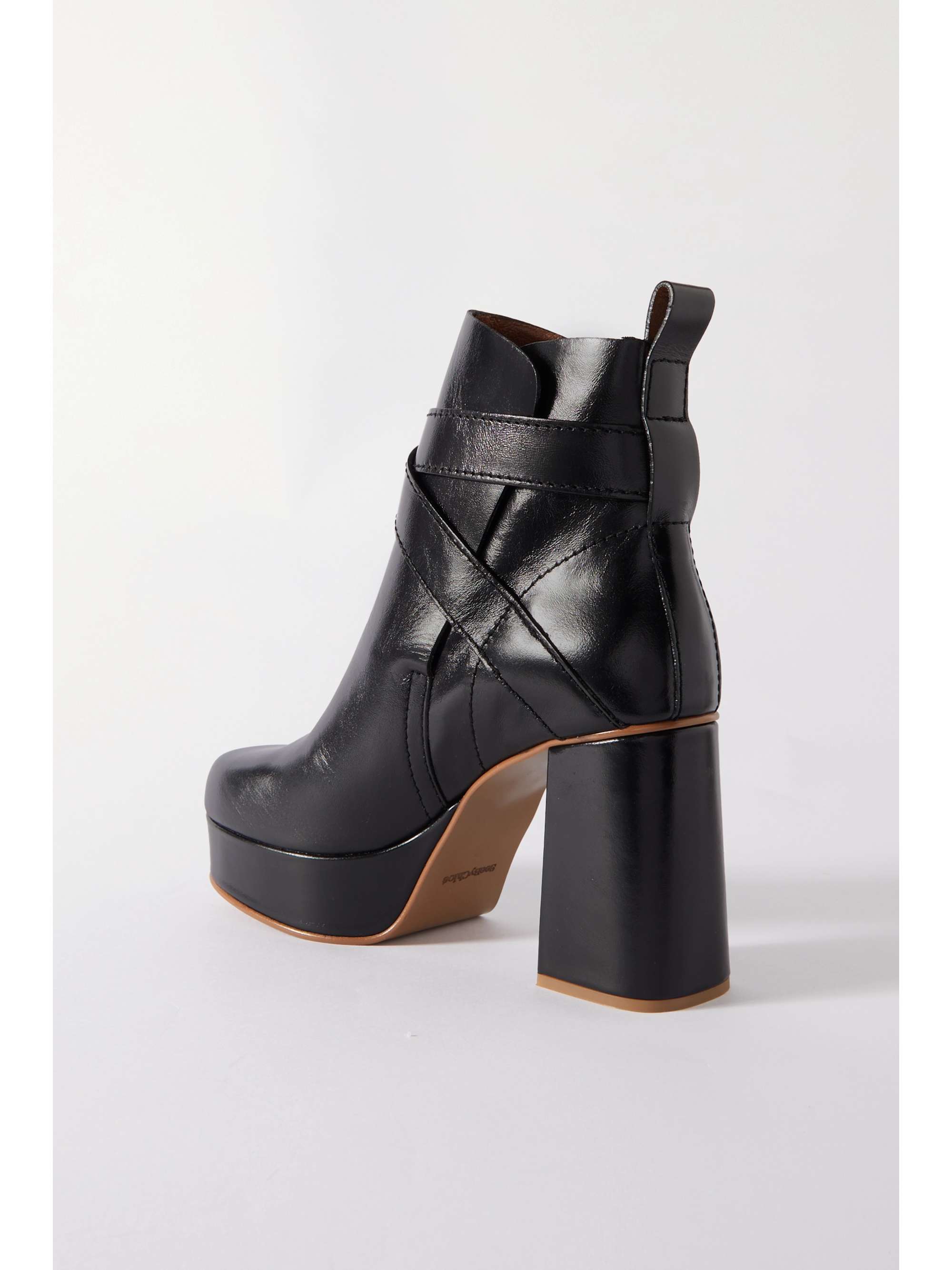 SEE BY CHLOÉ Lyna buckled leather ankle boots
