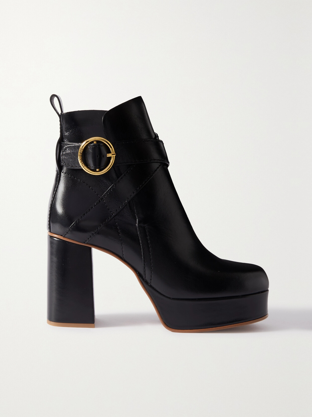 See By Chloé Lyna High Heels Ankle Boots In Black Leather In Black