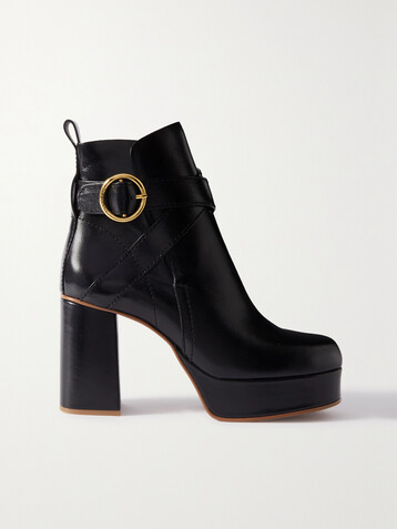 See By Chloé Lyna buckled leather ankle boots