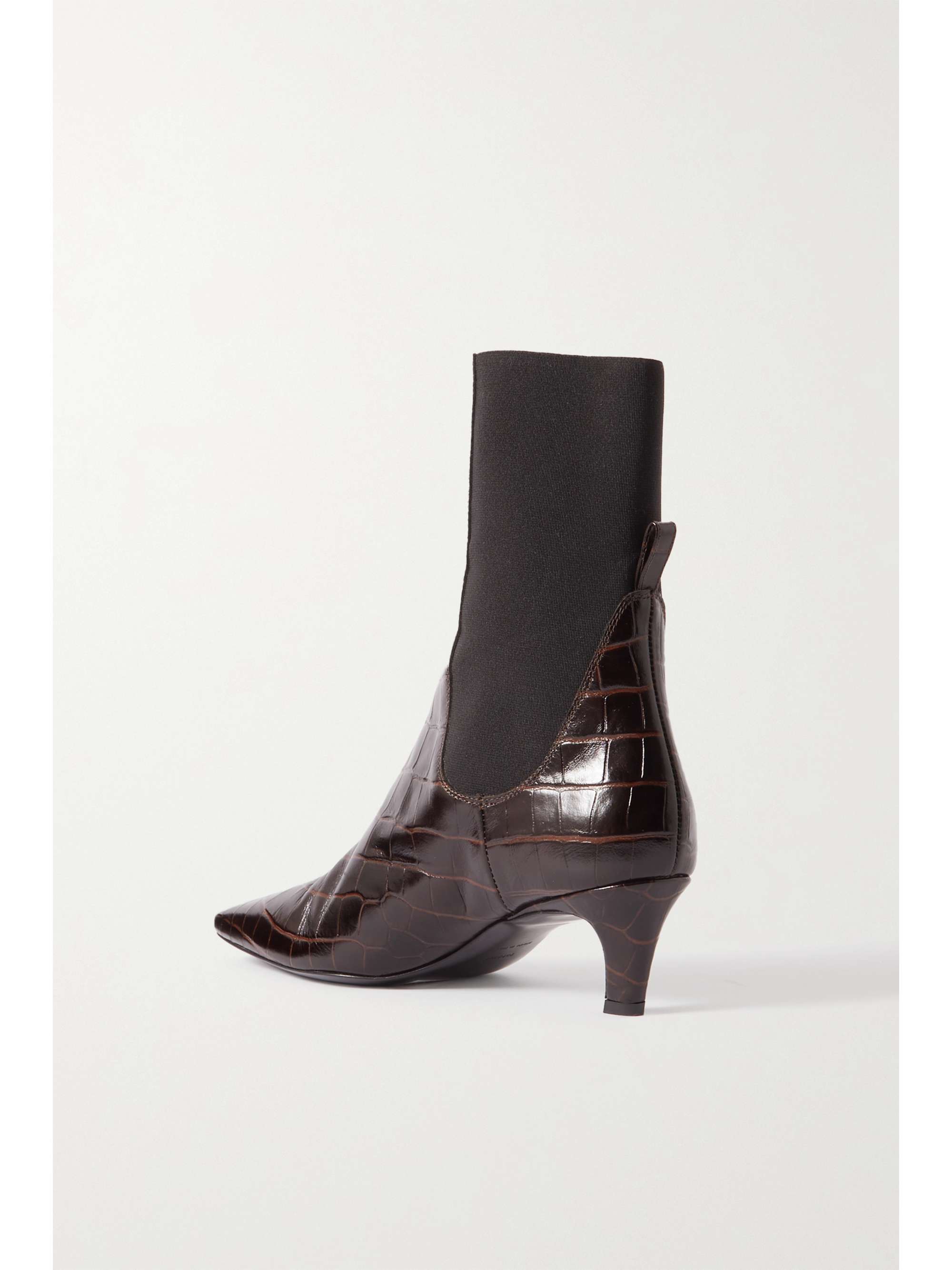 TOTEME The Mid Heel leather ankle boots