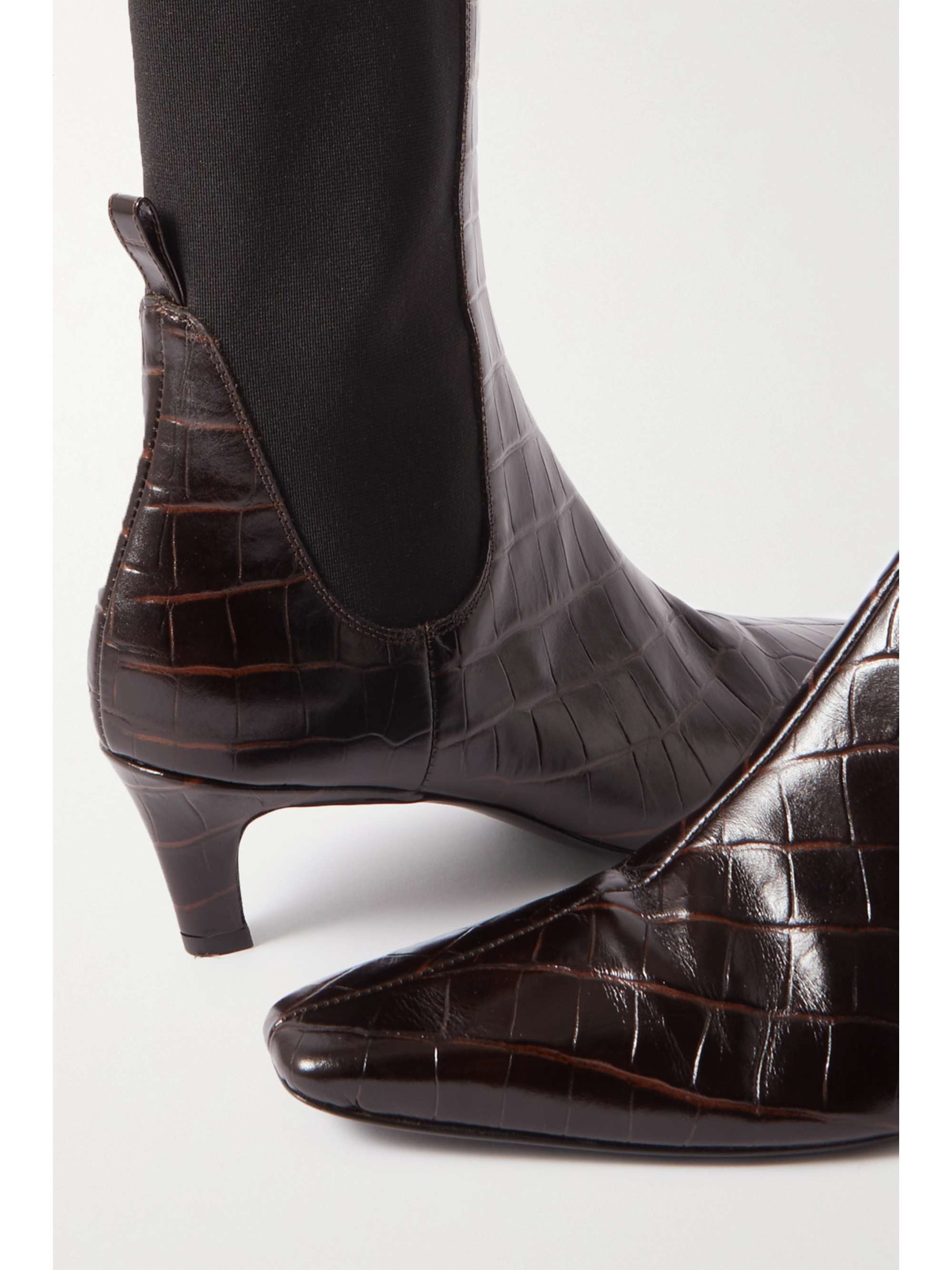 TOTEME The Mid Heel leather ankle boots